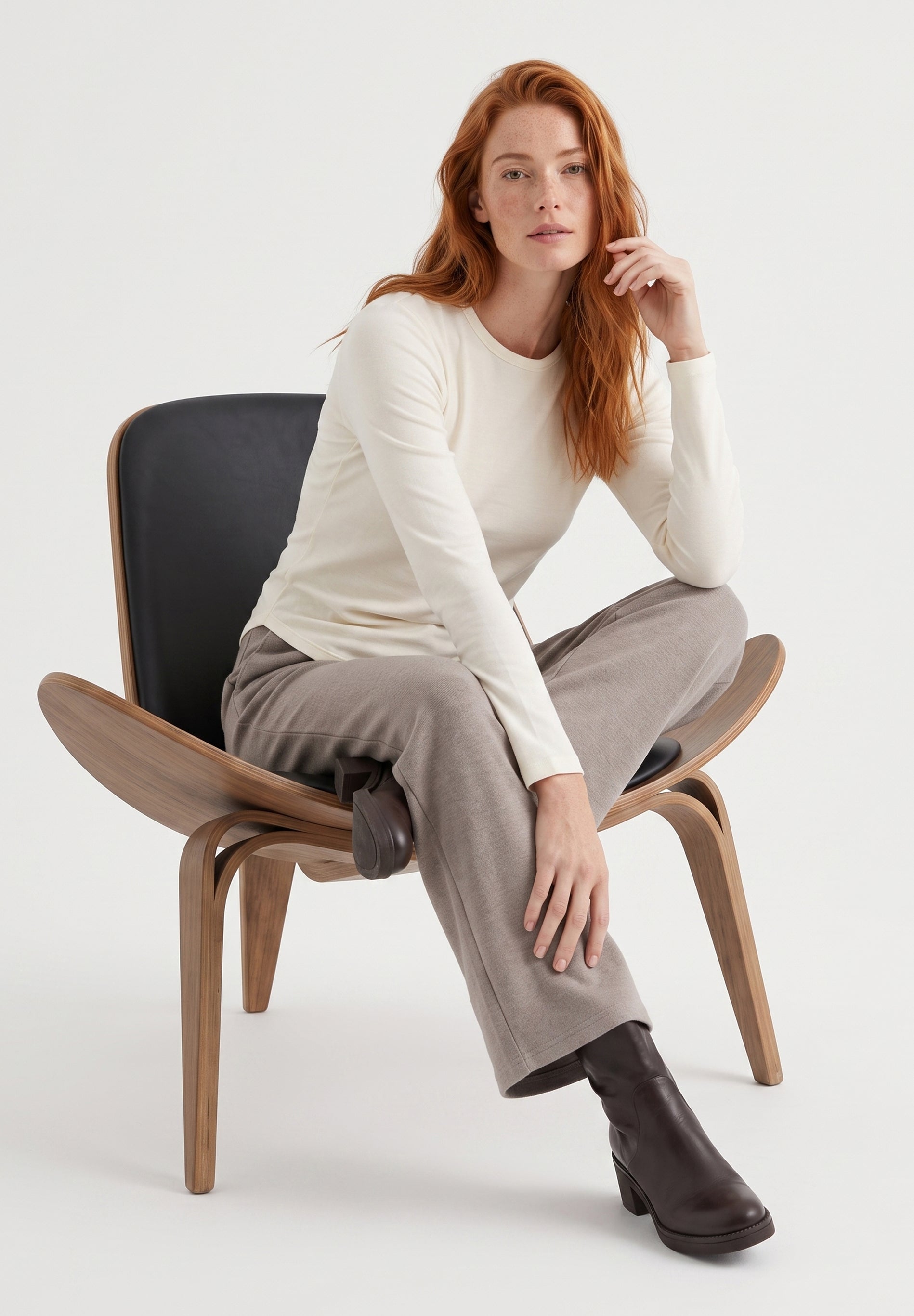 Slim-Fit-Longsleeve aus Bio-Baumwolle
