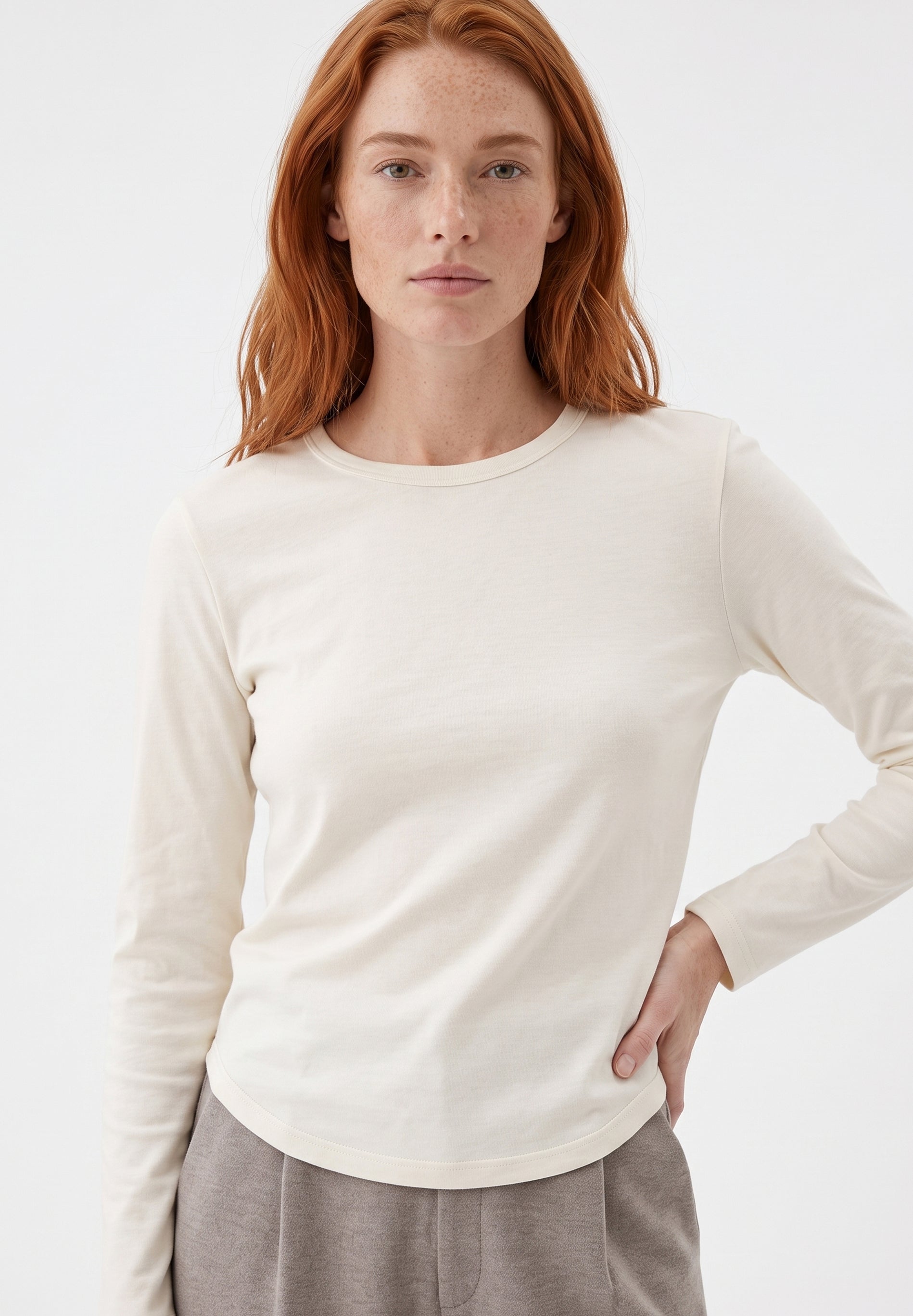 Slim-Fit-Longsleeve aus Bio-Baumwolle