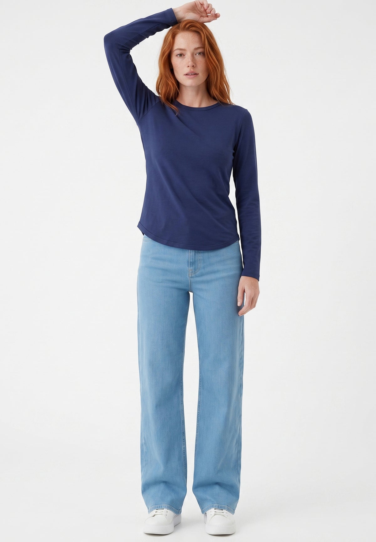 Slim-Fit-Longsleeve aus Bio-Baumwolle