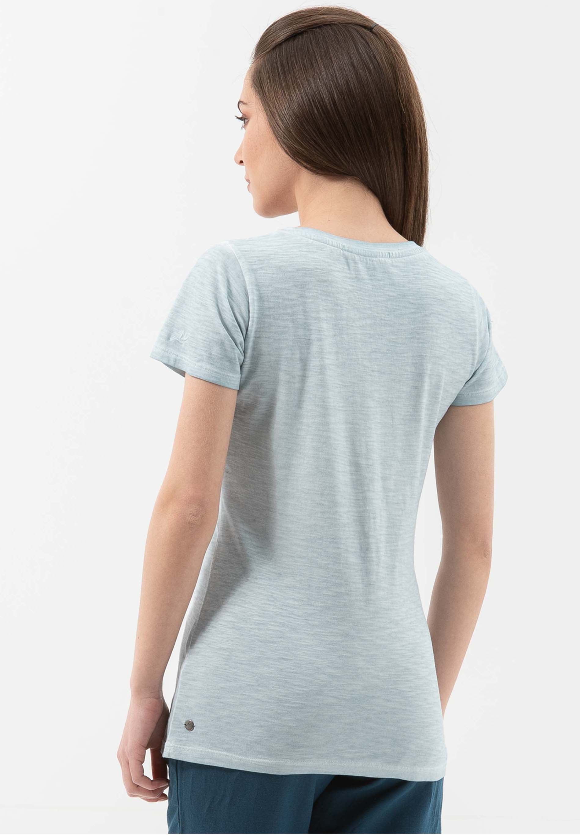 Garment Dyed T-Shirt aus Bio-Baumwolle mit Schmetterling-Print