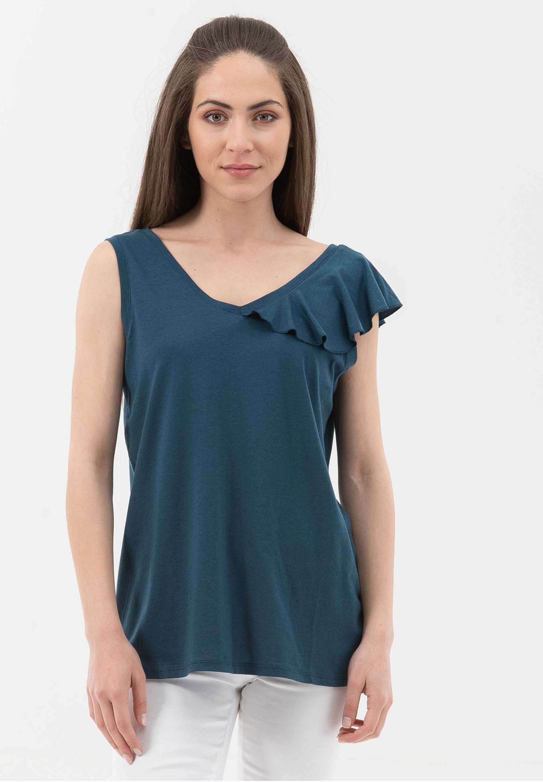 Top aus TENCEL™ Lyocell-Bio-Baumwolle Mix