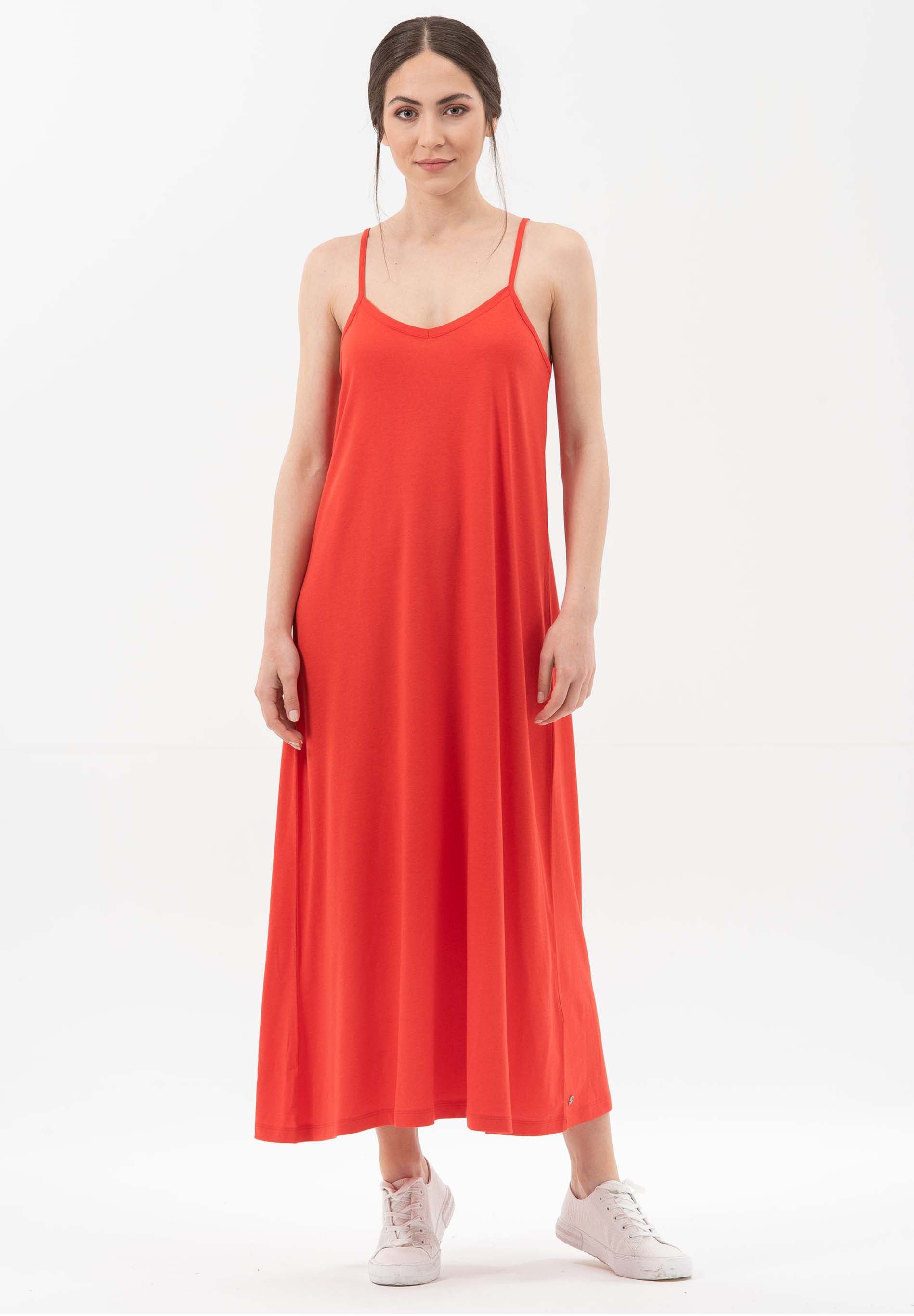 Spaghettiträger-Kleid aus TENCEL™ Lyocell mit Bio-Baumwolle