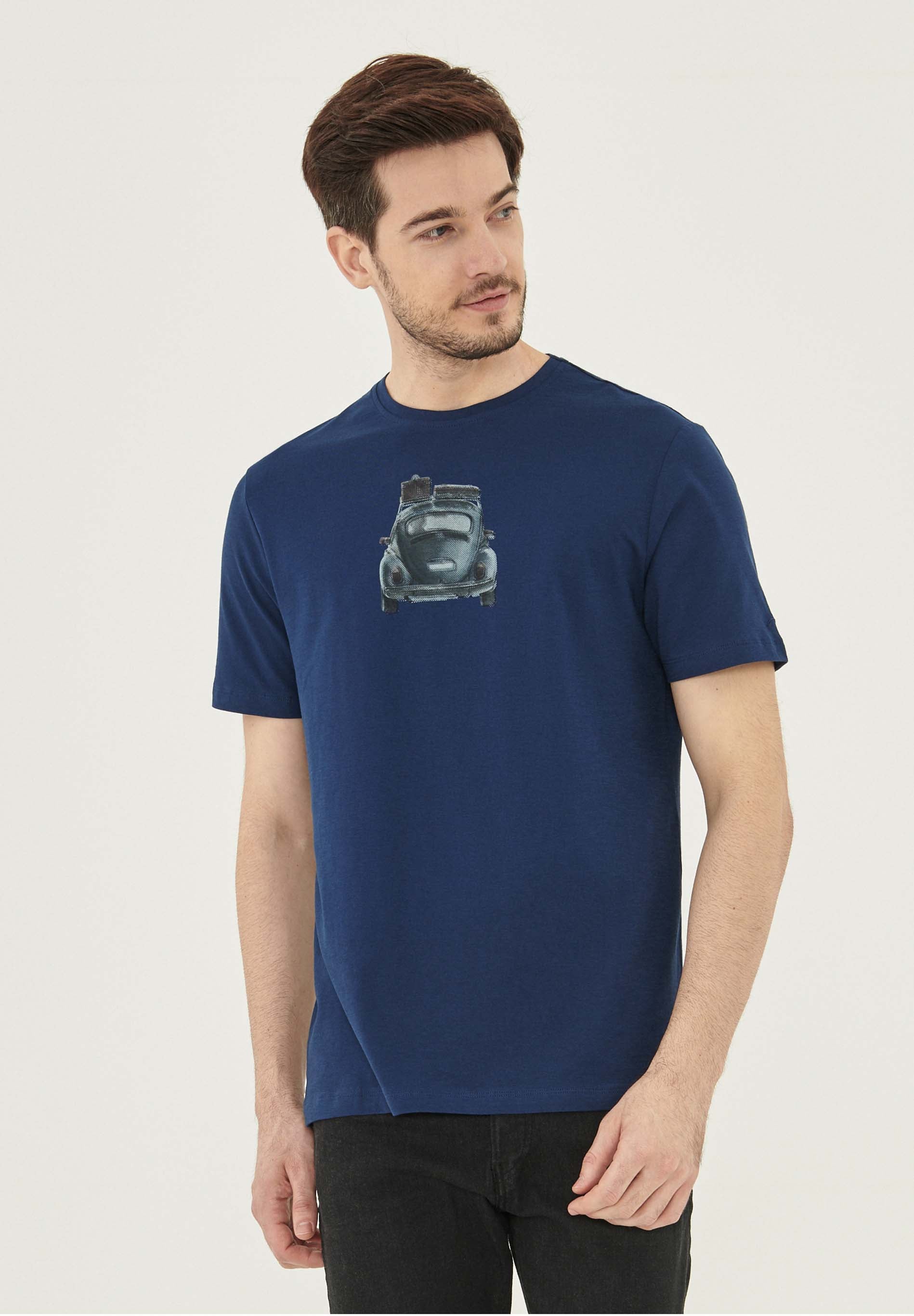 T-Shirt aus Bio-Baumwolle mit Auto-Print