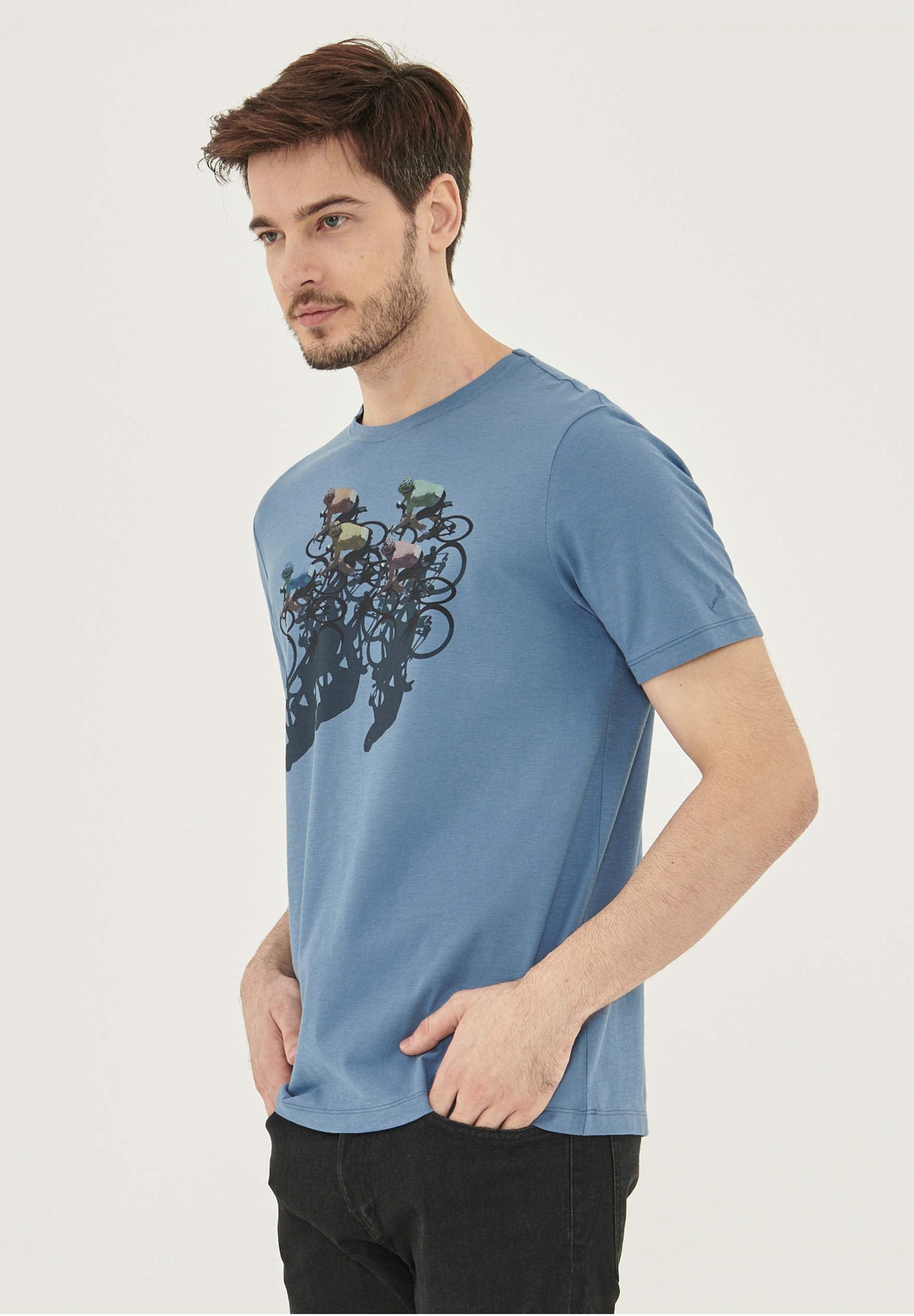 T-Shirt aus Bio-Baumwolle mit Fahrrad-Print