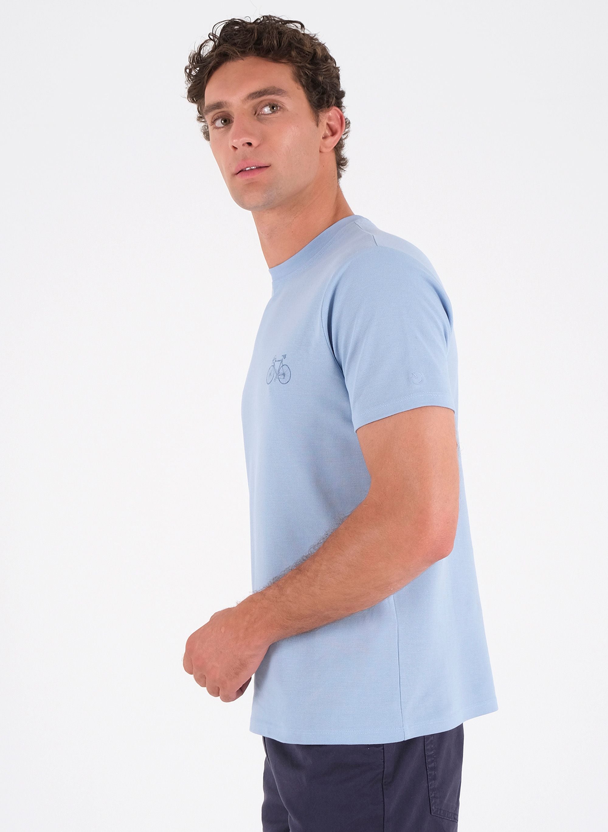 T-Shirt aus Bio-Baumwoll-Piqué mit Print