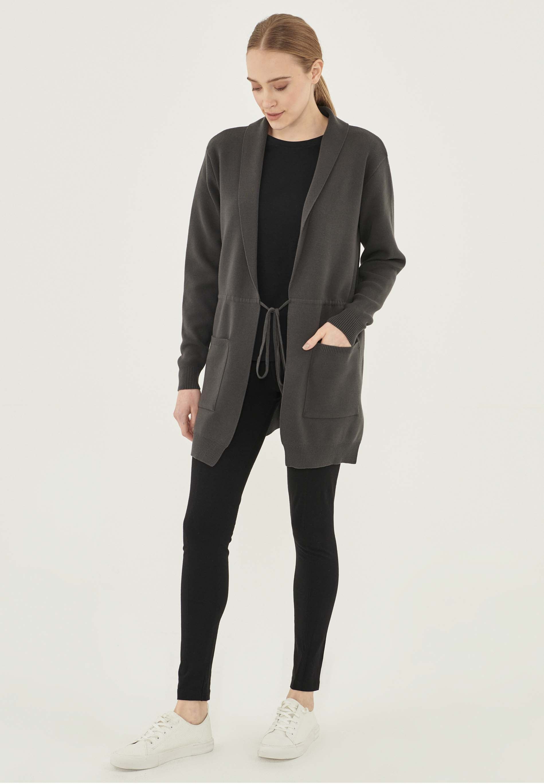 Langer Cardigan aus Bio-Baumwolle