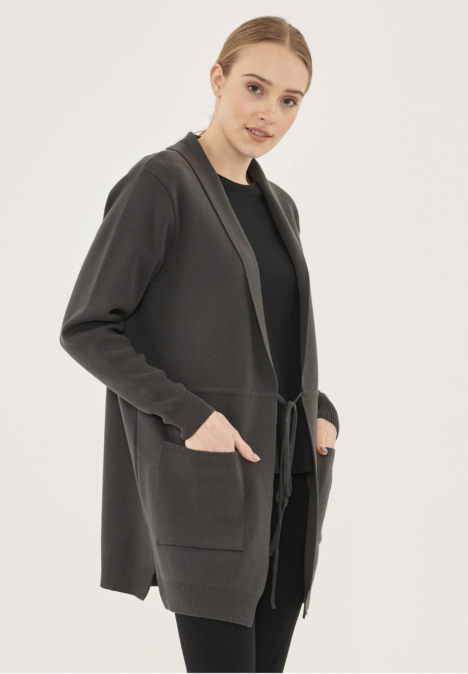Langer Cardigan aus Bio-Baumwolle