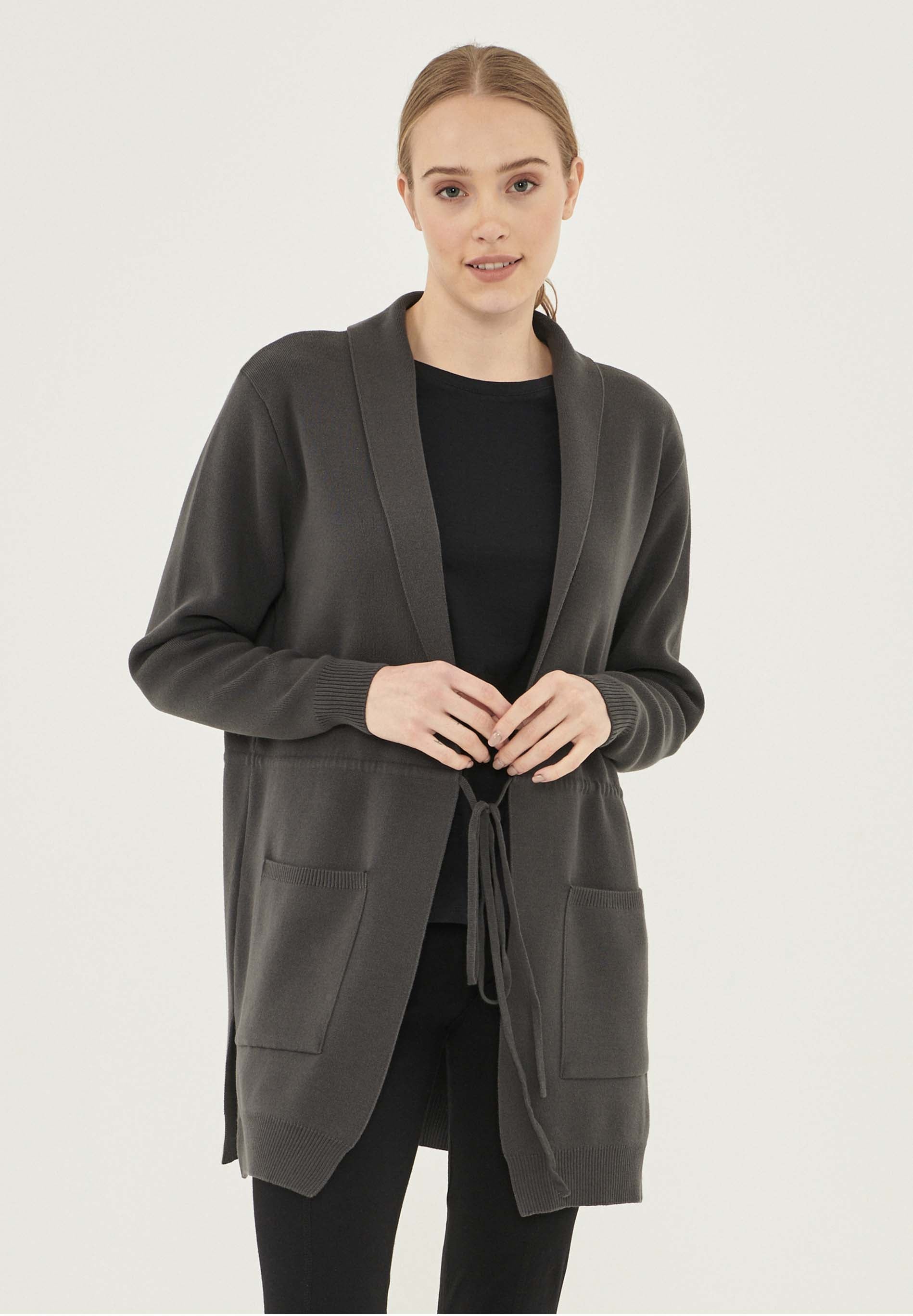 Langer Cardigan aus Bio-Baumwolle