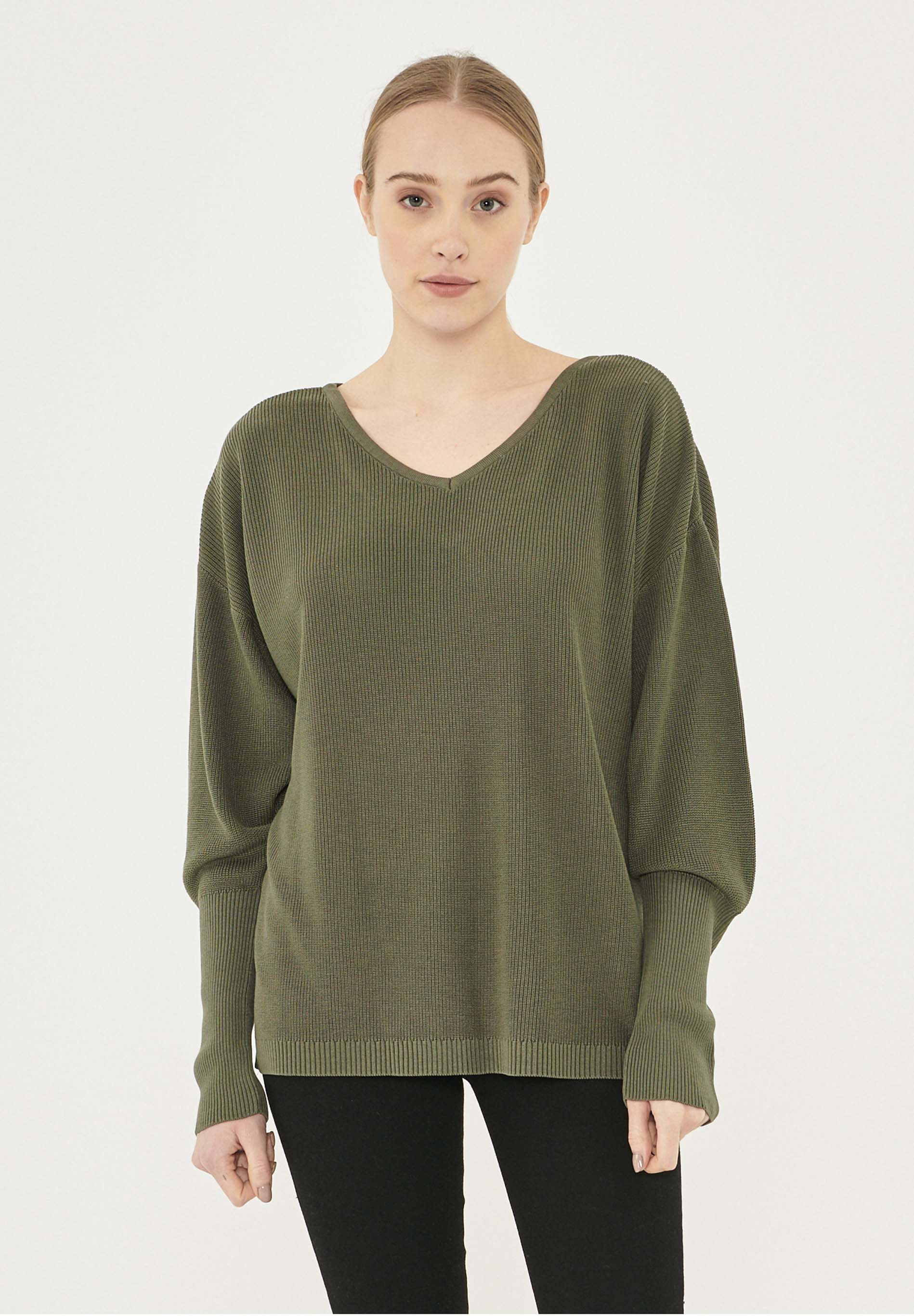 Pullover aus TENCEL™ Lyocell mit Ballonärmeln