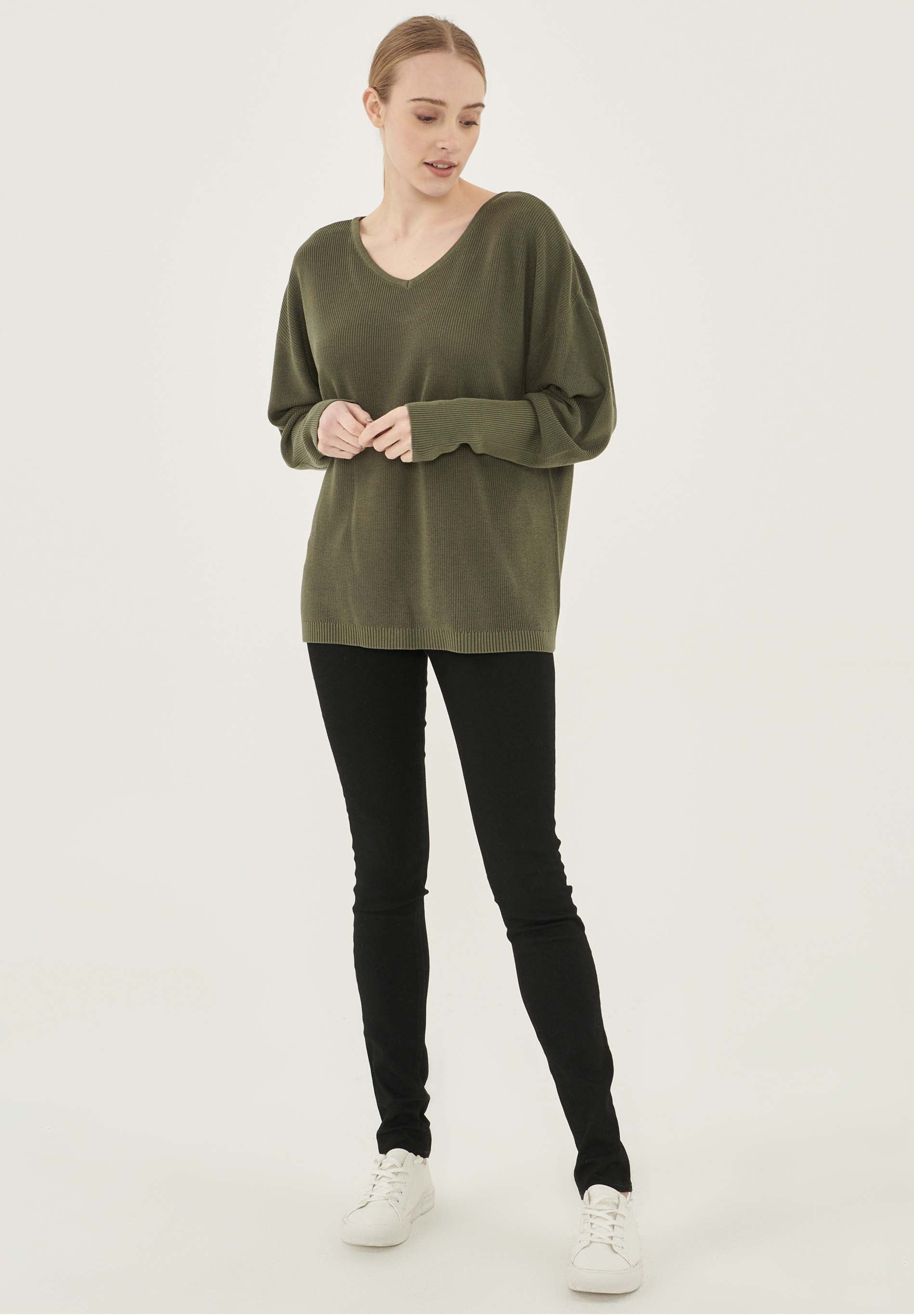 Pullover aus TENCEL™ Lyocell mit Ballonärmeln
