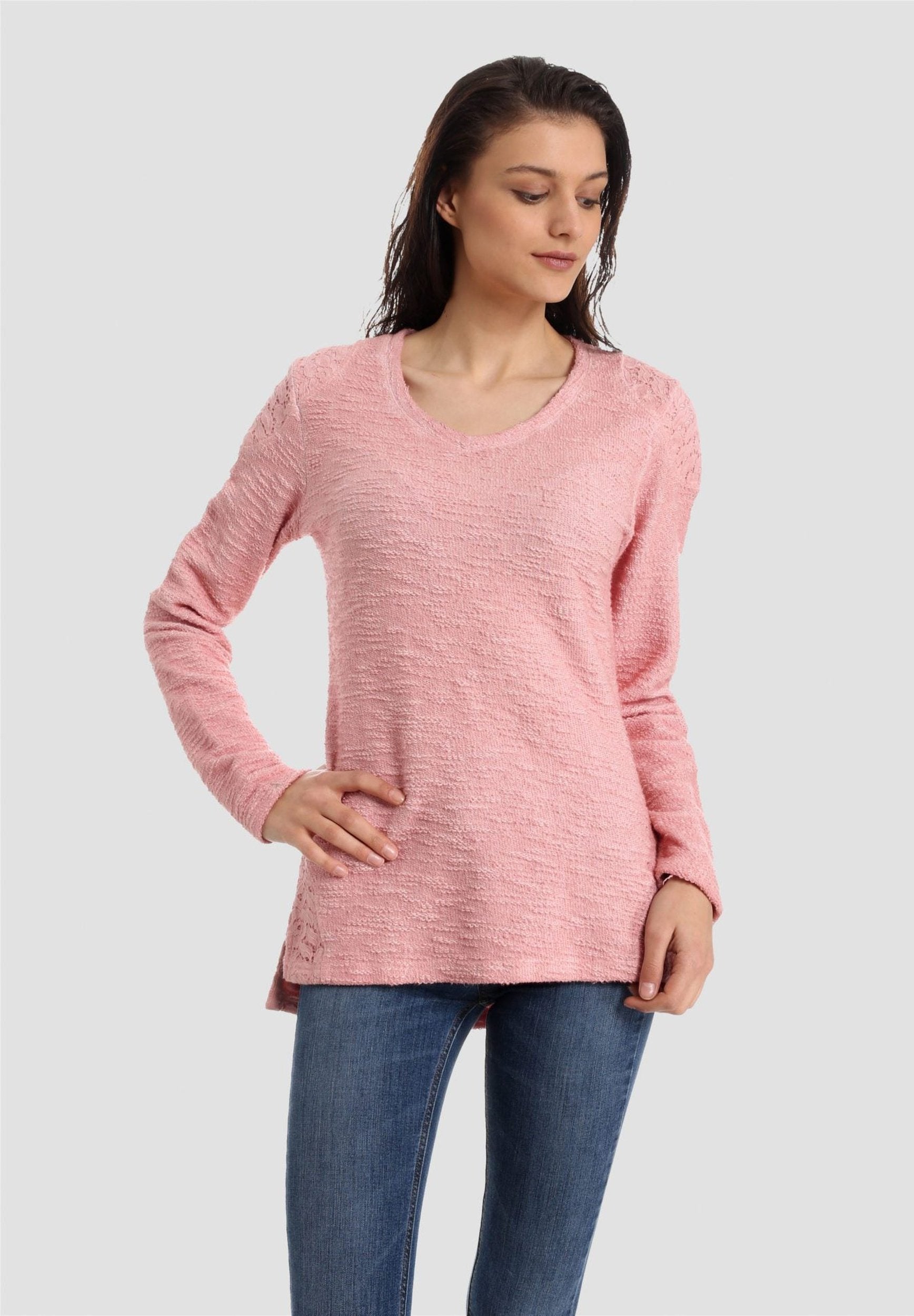 Sweatshirt aus Bo-Baumwolle in Cold-Dye-Effekt