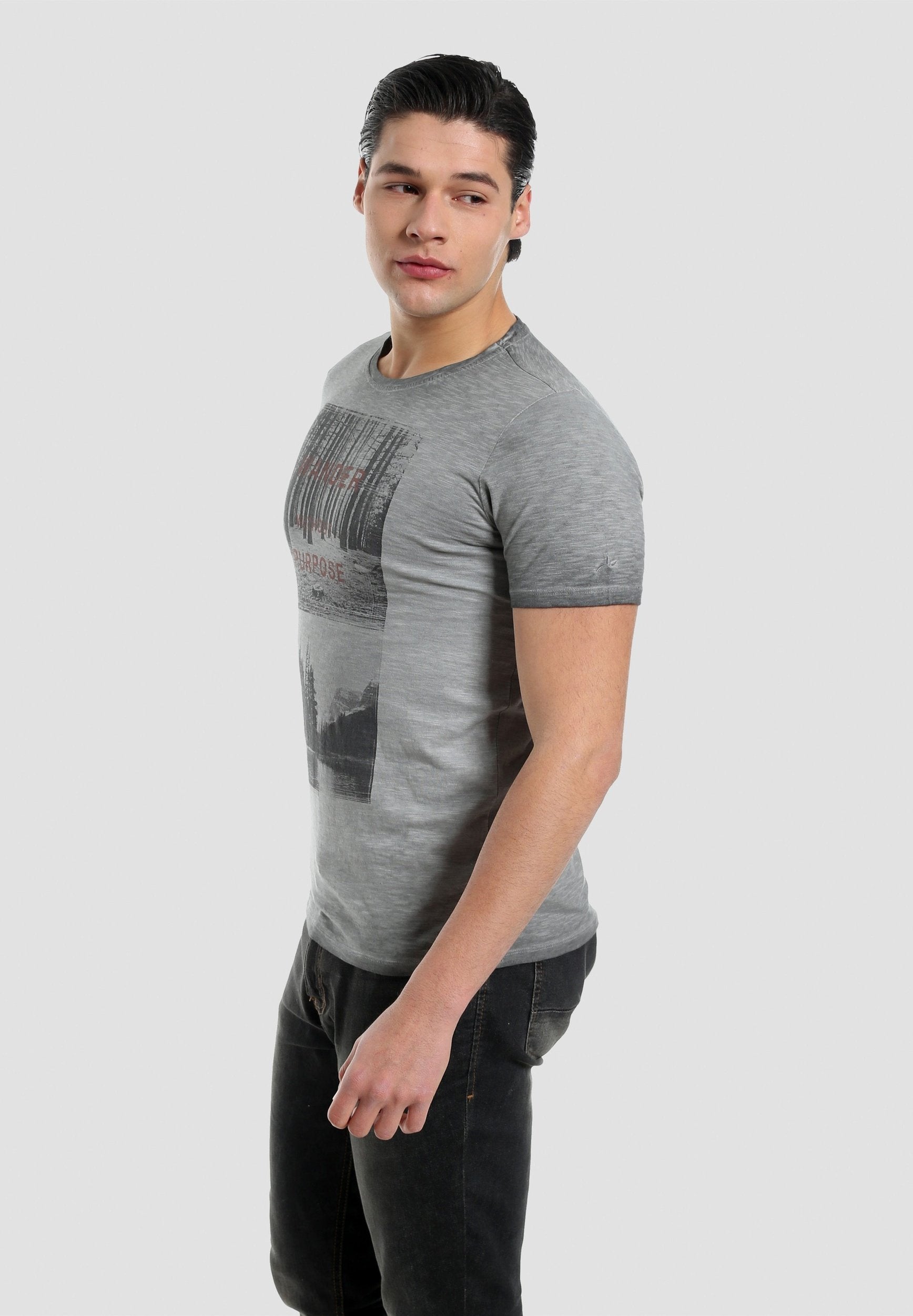 Herren T-Shirt aus Bio-Baumwolle in Vintage-Optik
