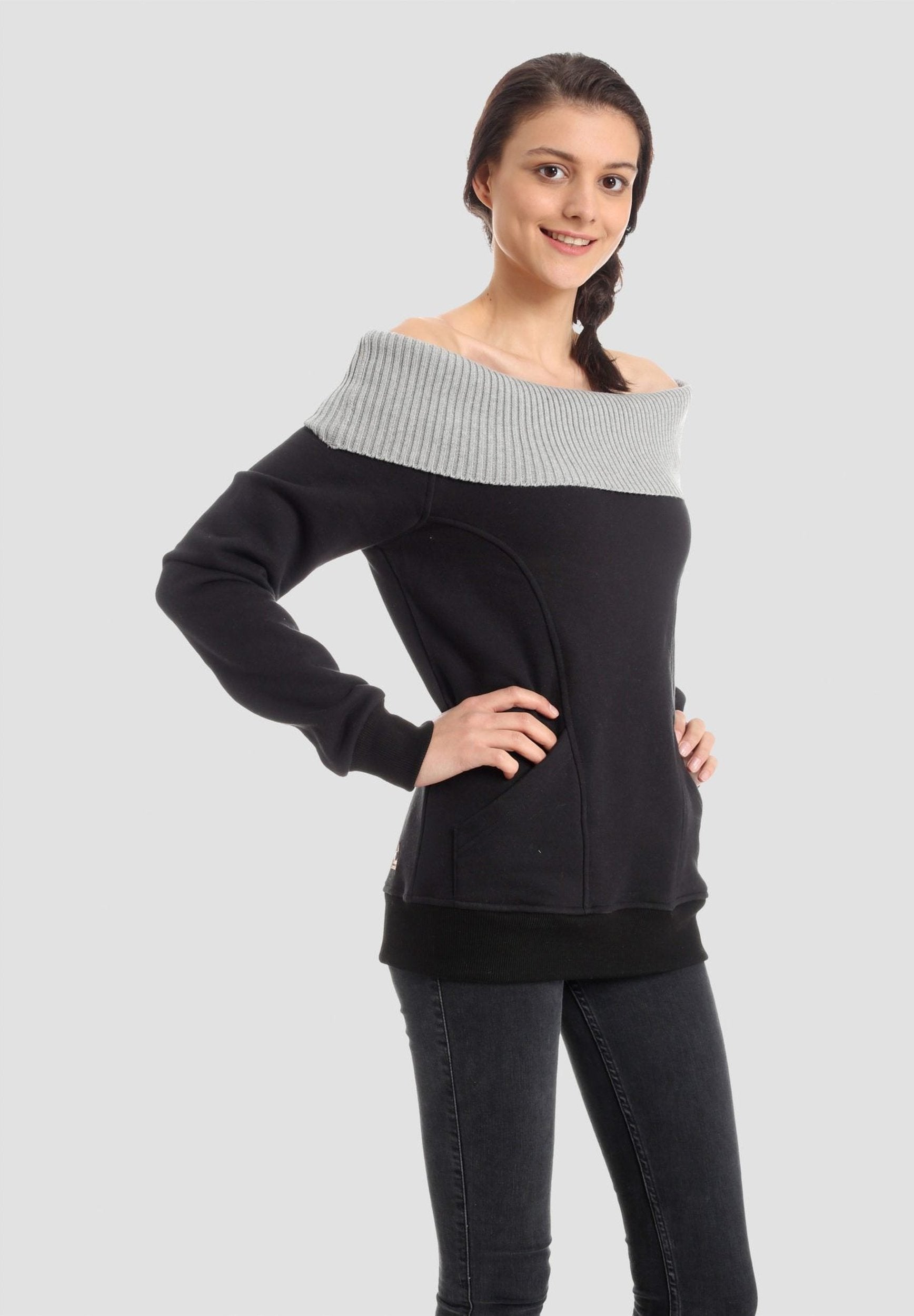 Trikotkragen Sweatshirt aus Bio-Baumwolle