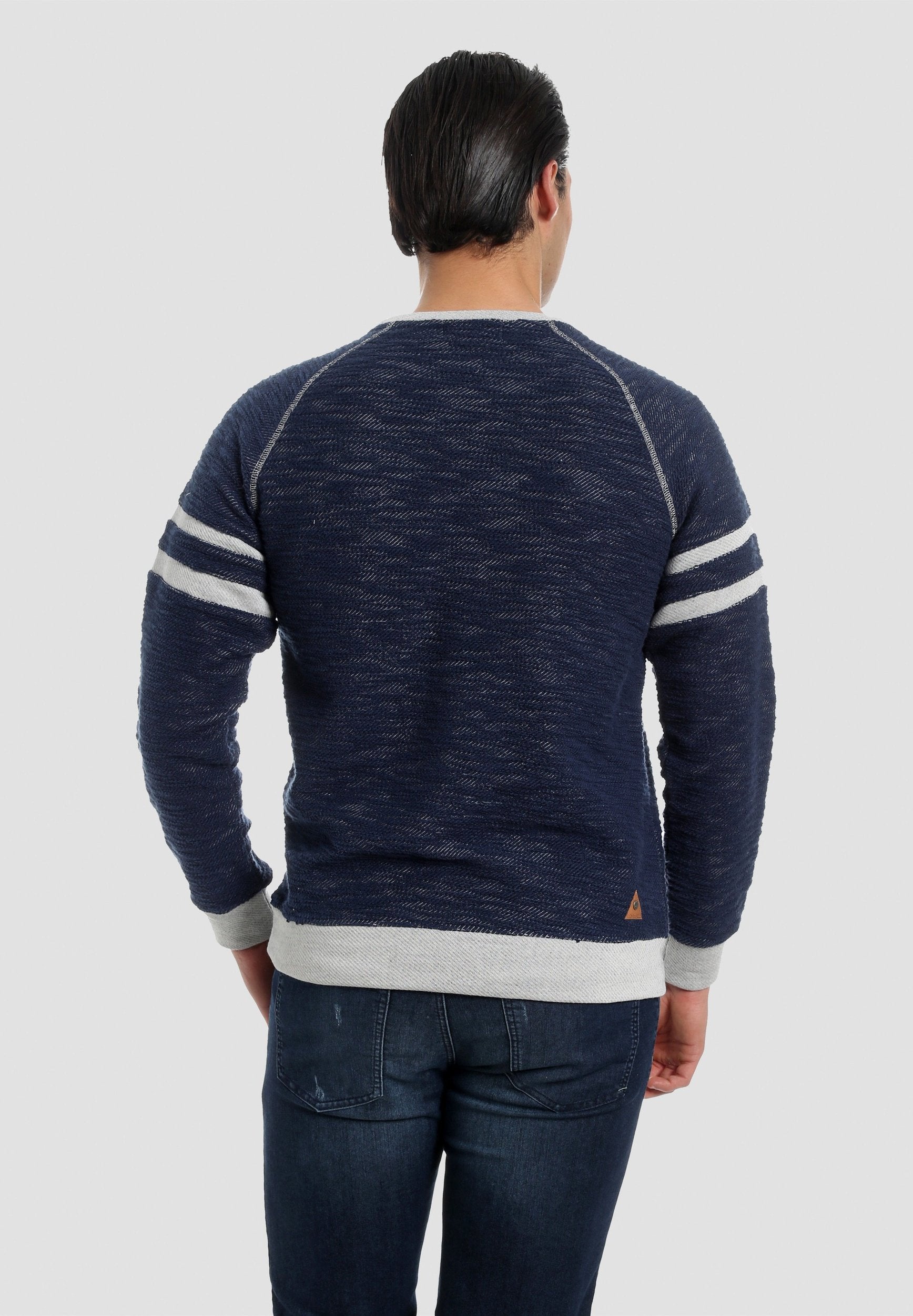 Herren Sweatshirt aus Bio-Baumwolle mit Raglan-Ärmel in Melange-Optik