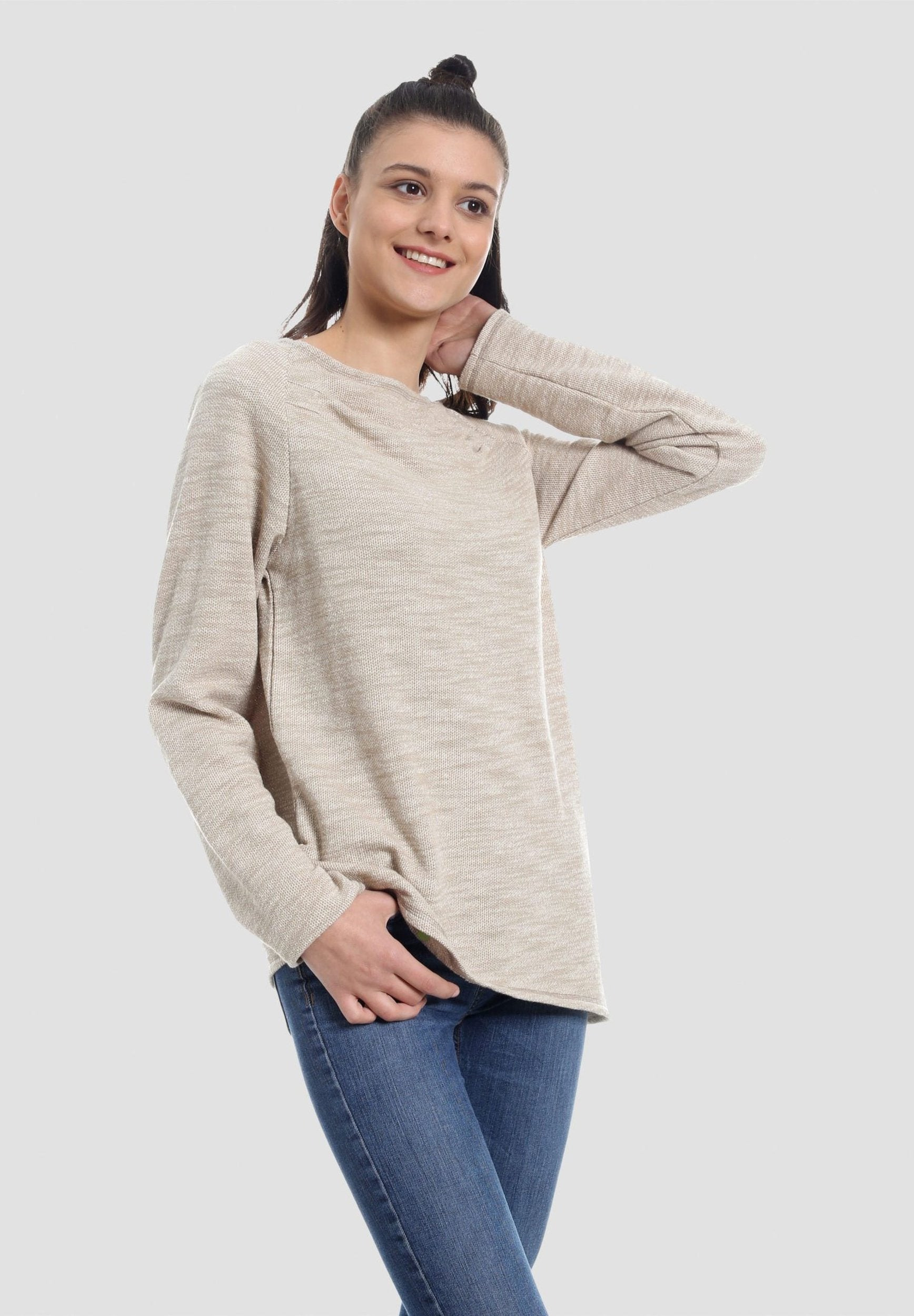 Damen Asymmetrisch Sweatshirt
