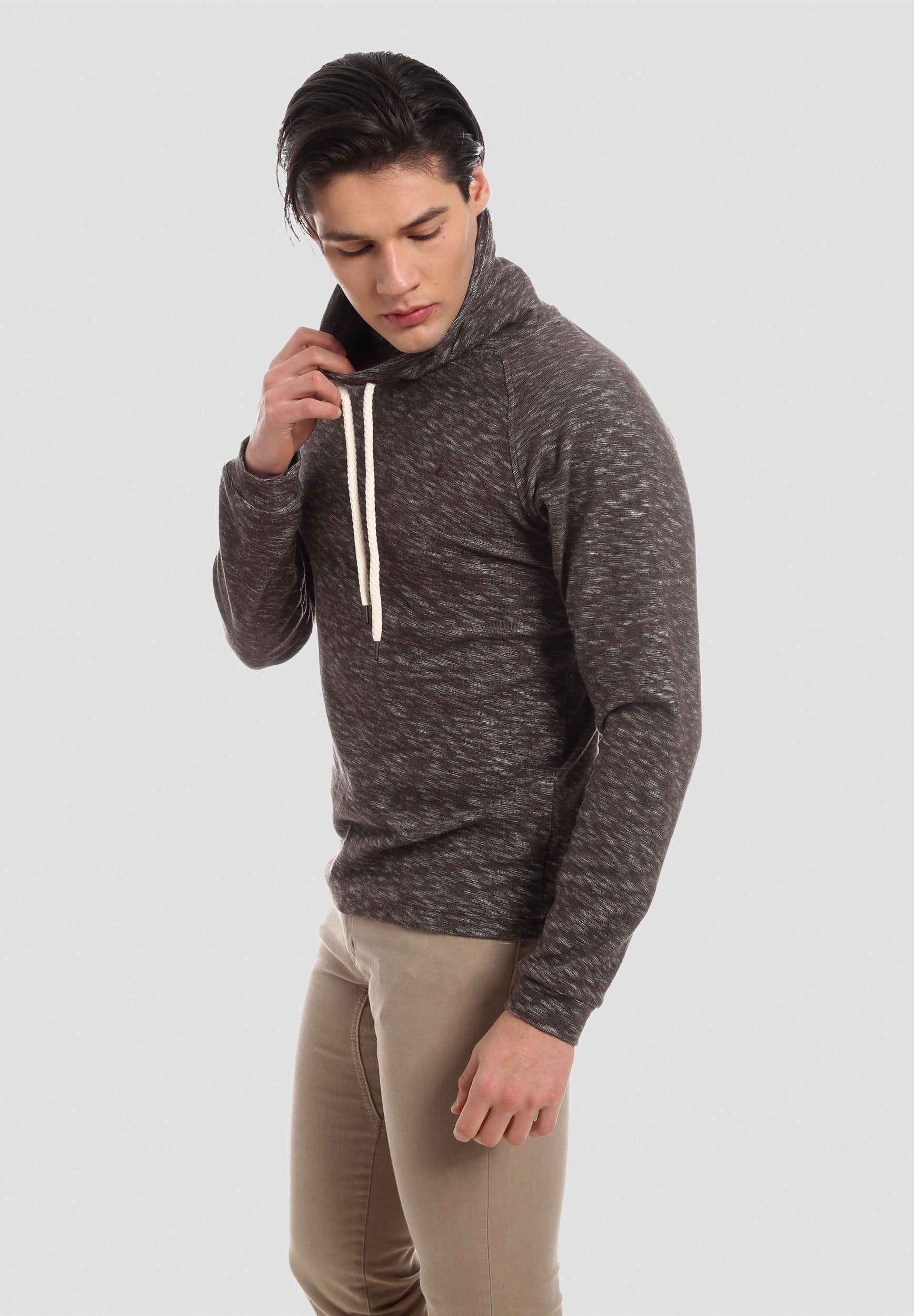 Herren Sweatpullover aus Bio-Baumwolle mit Stehkragen