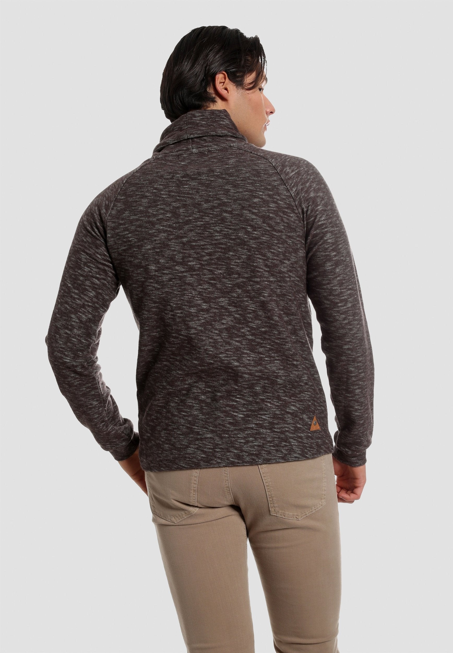 Sweatpullover aus Bio-Baumwolle mit Stehkragen