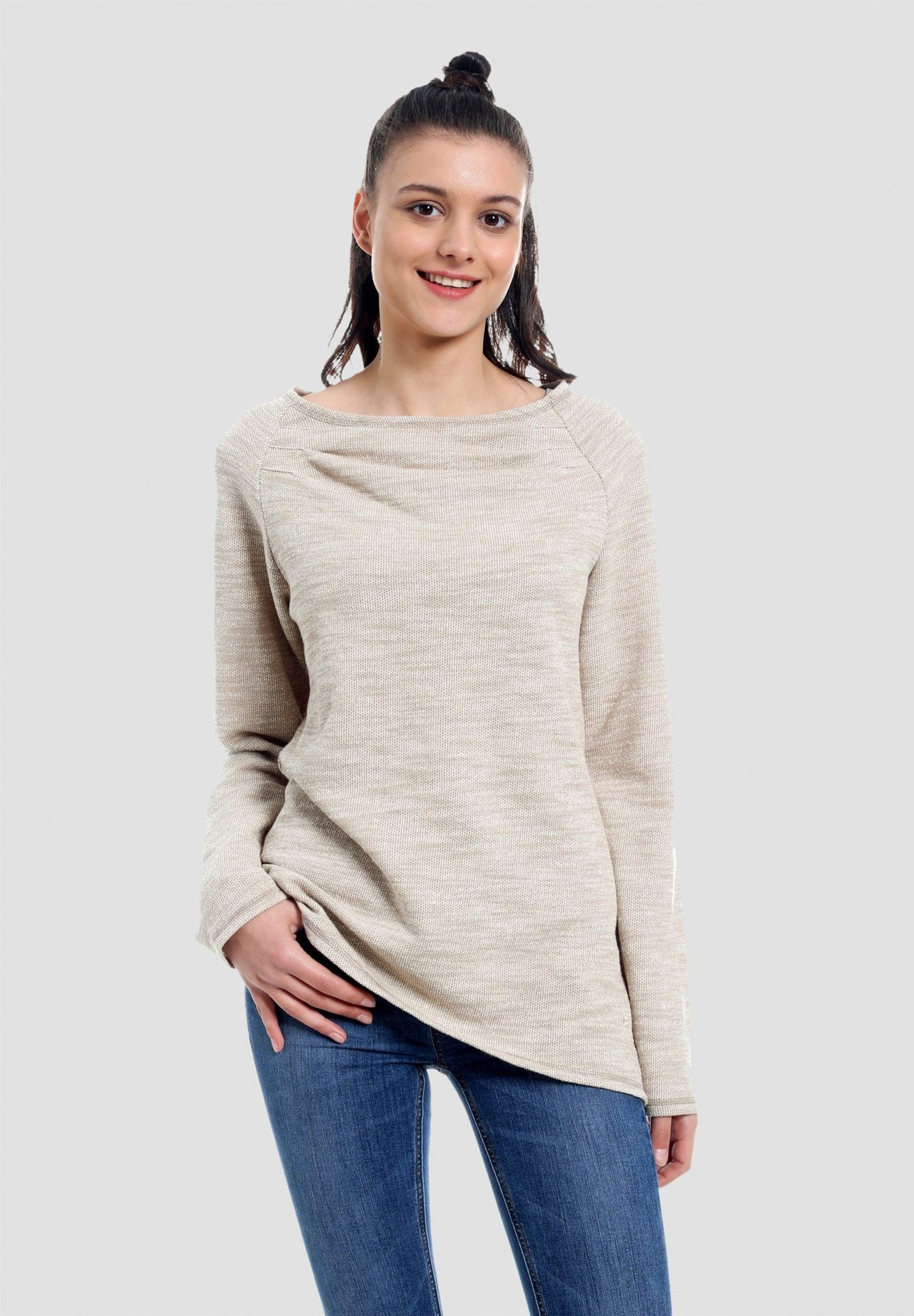 Damen Asymmetrisch Sweatshirt