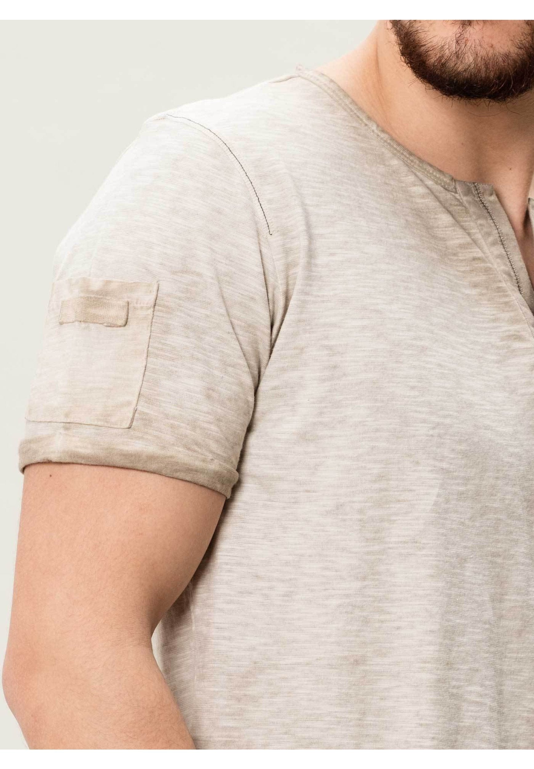 Henleyshirt aus Bio-Baumwolle mit Brusttasche
