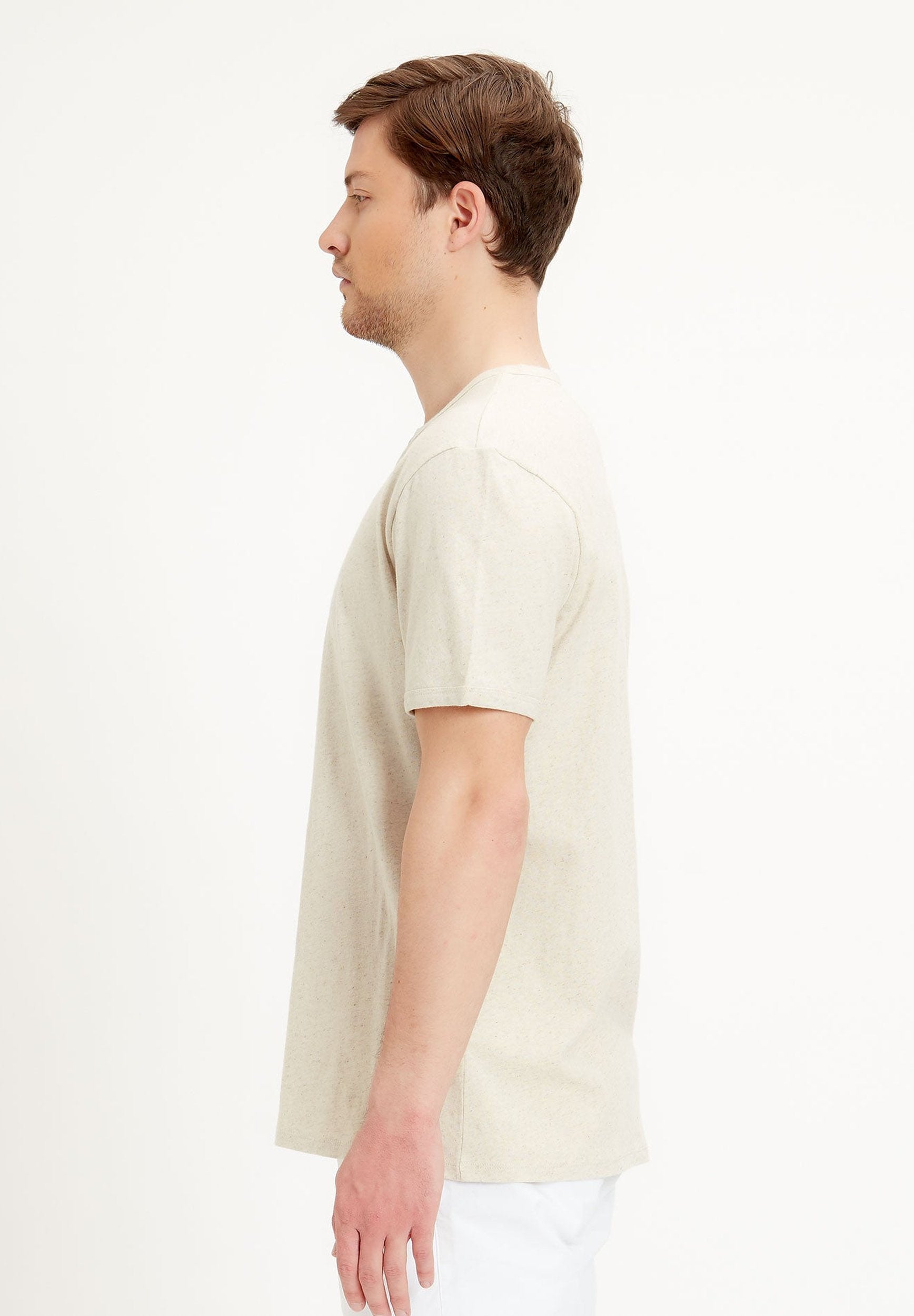 Henley-Shirt aus Leinen-Bio-Baumwolle-Mix