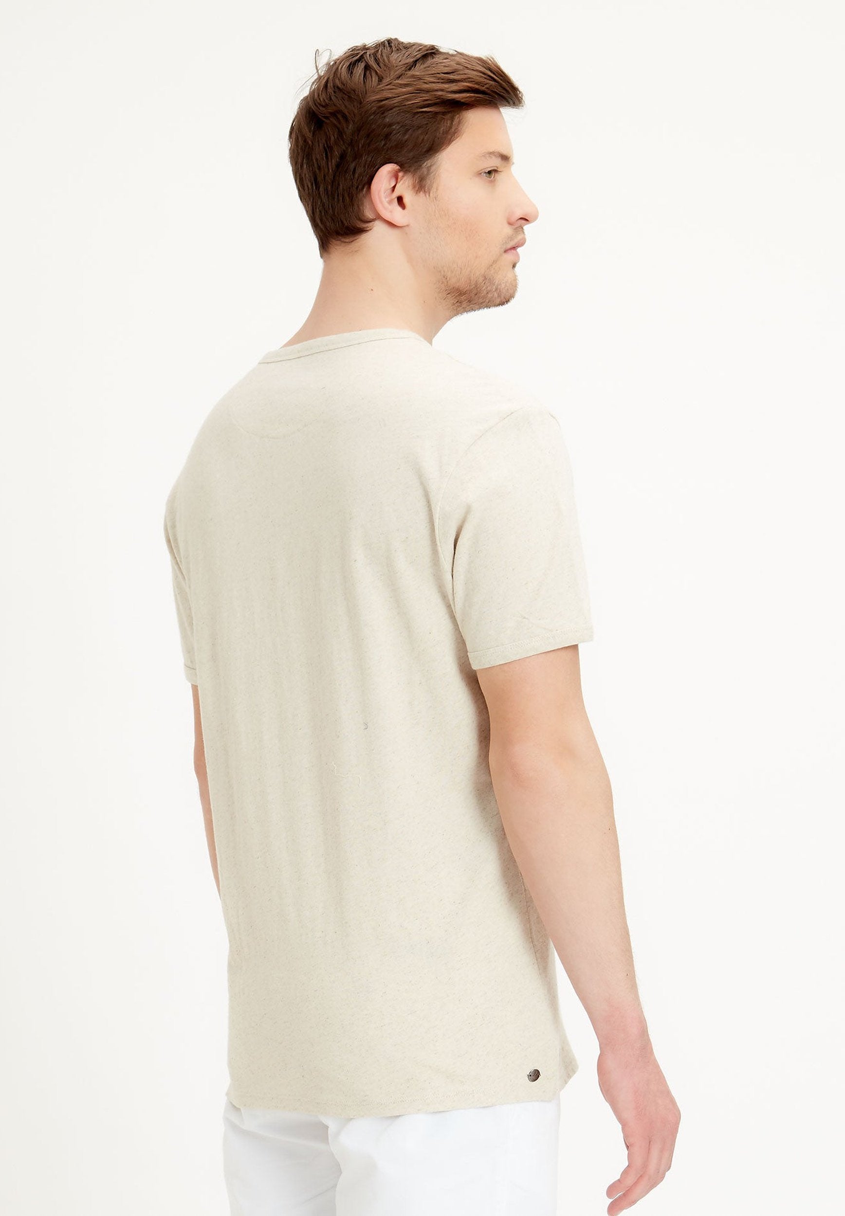 Henley-Shirt aus Leinen-Bio-Baumwolle-Mix