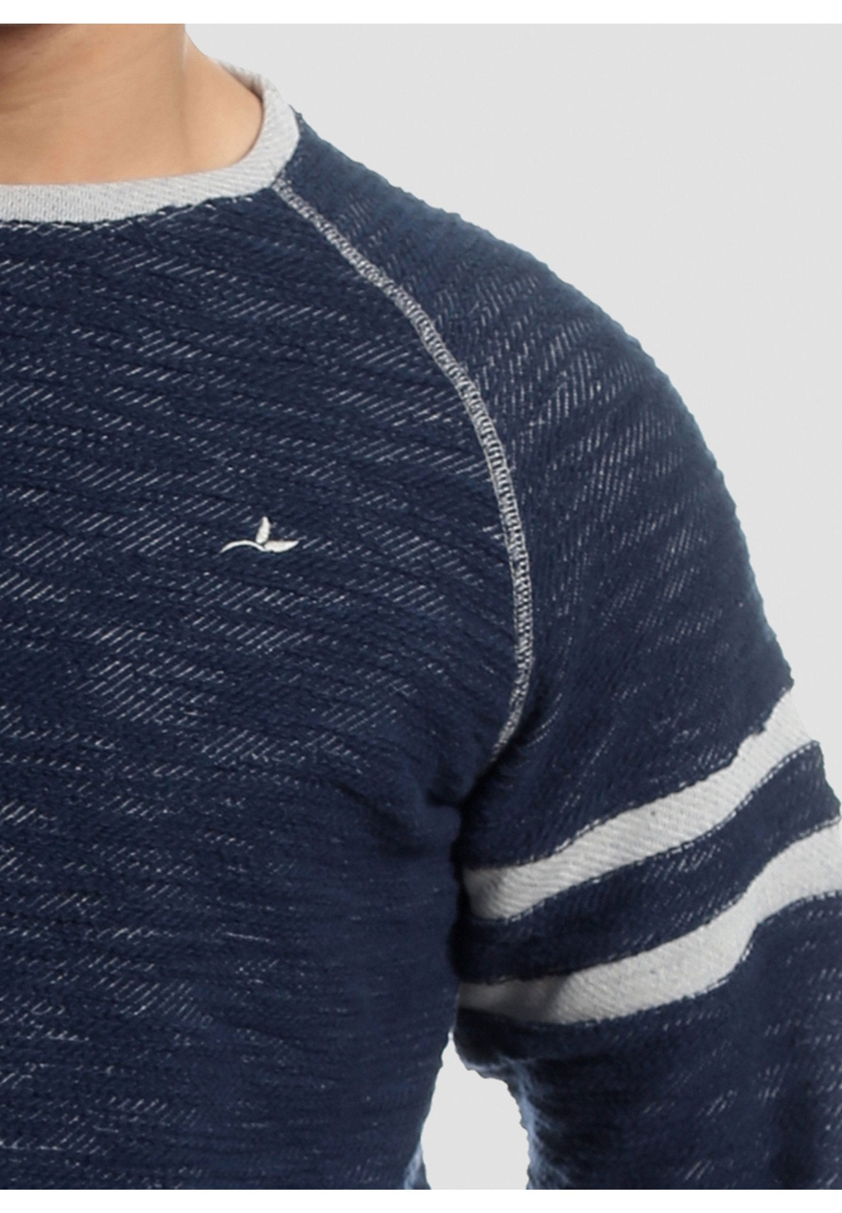 Herren Sweatshirt aus Bio-Baumwolle mit Raglan-Ärmel in Melange-Optik
