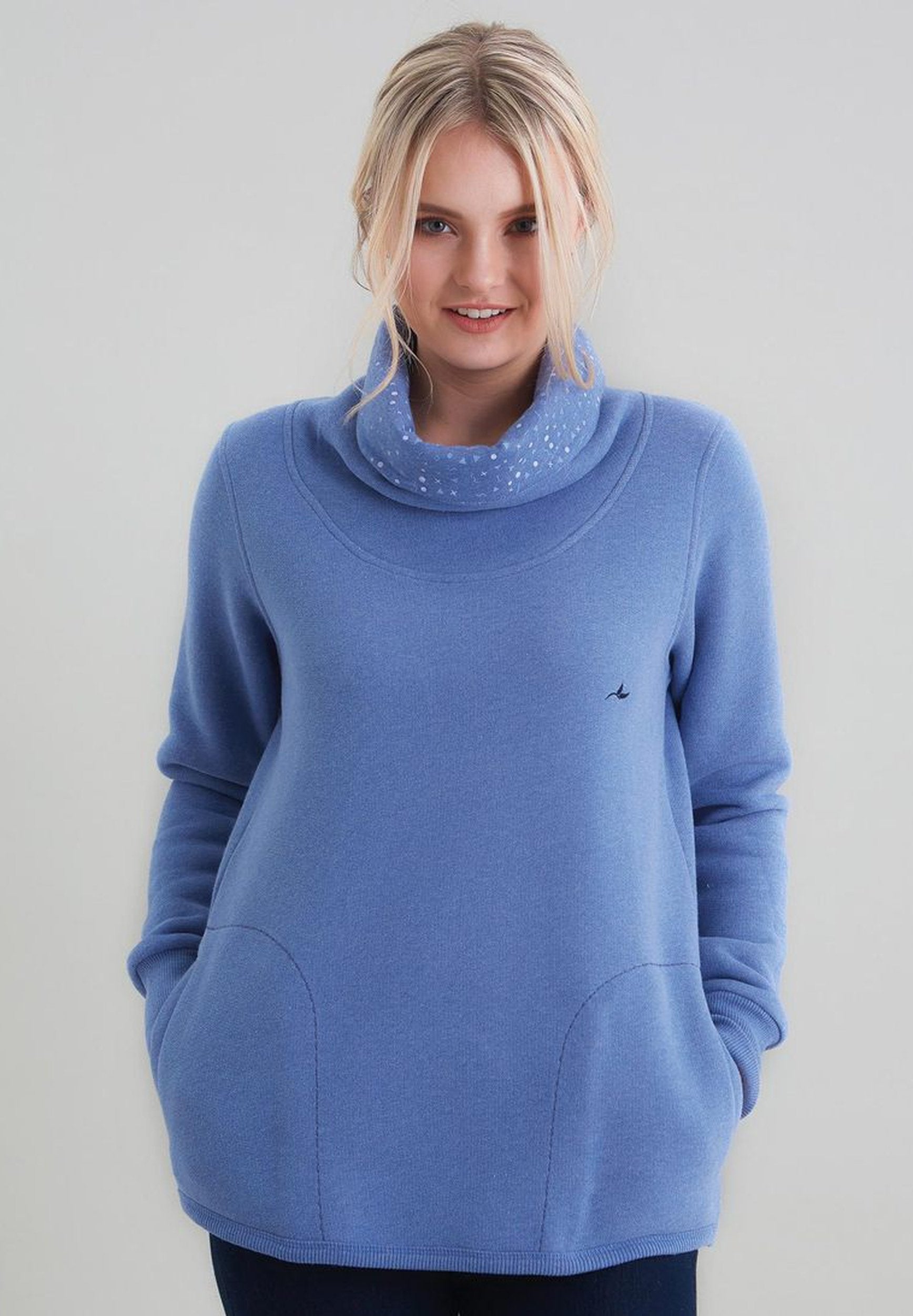 Bio-Baumwolle Schalkragen Sweater