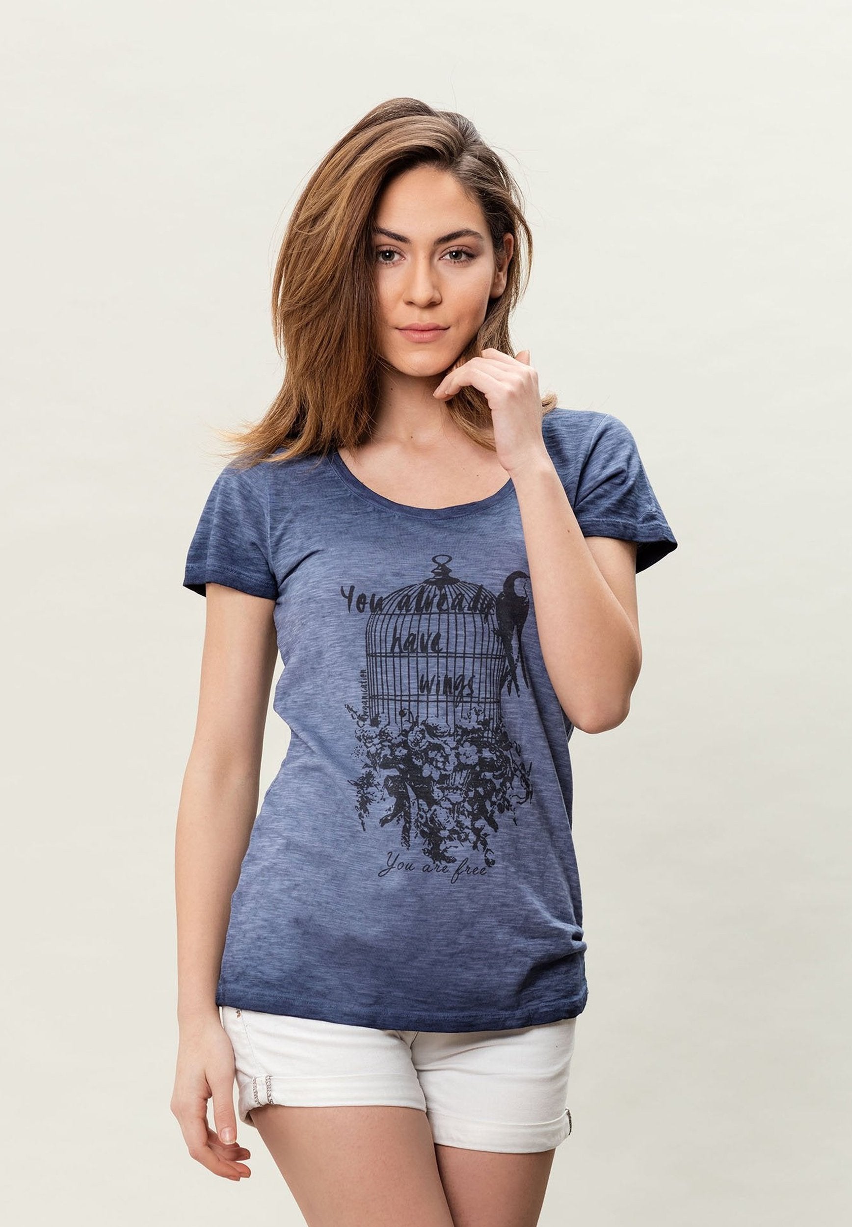 Damen Cold Pigment Dyed T-Shirt aus Bio-Baumwolle