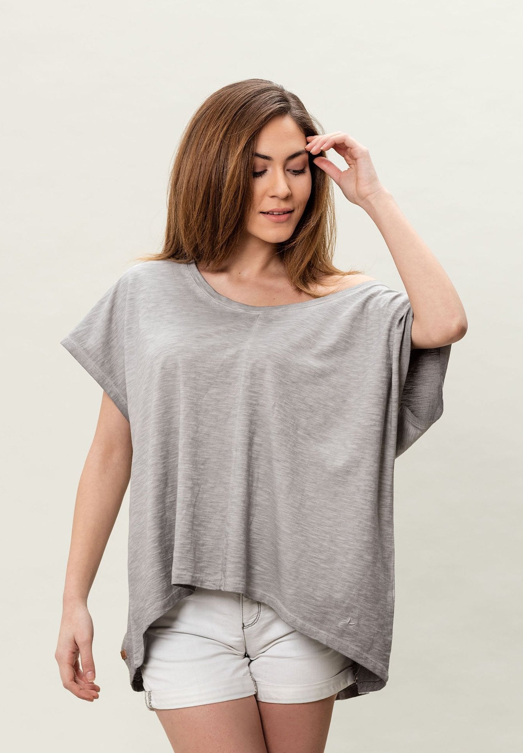 Damen T-Shirt aus Bio-Baumwolle mit Cold Pigment Dye-Effekt