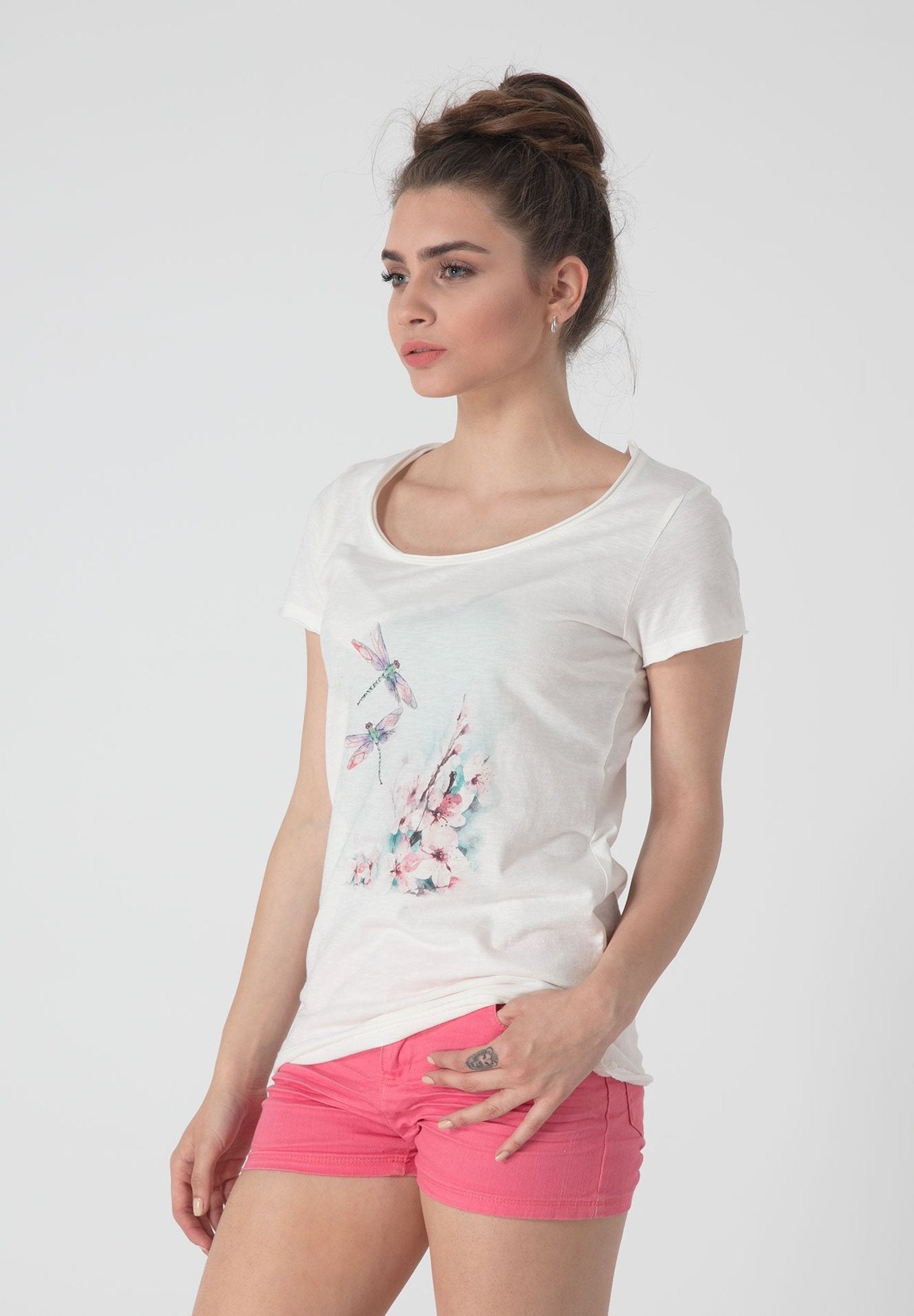 Bedrucktes 100% Bio-Baumwolle T-Shirt