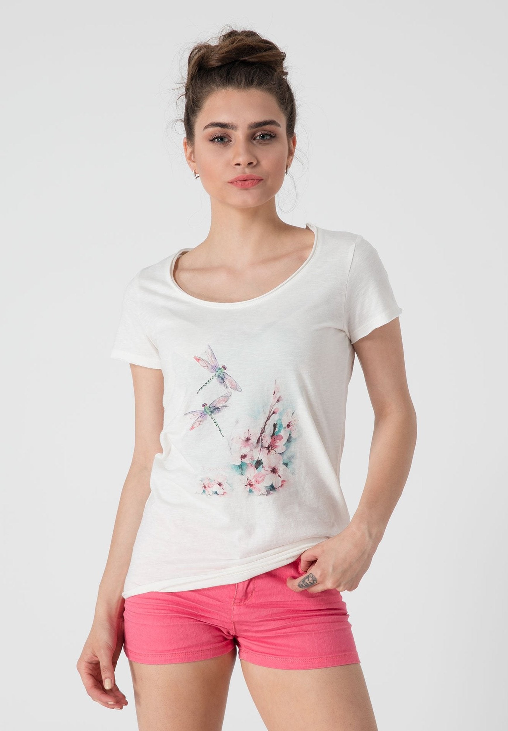 Bedrucktes 100% Bio-Baumwolle T-Shirt