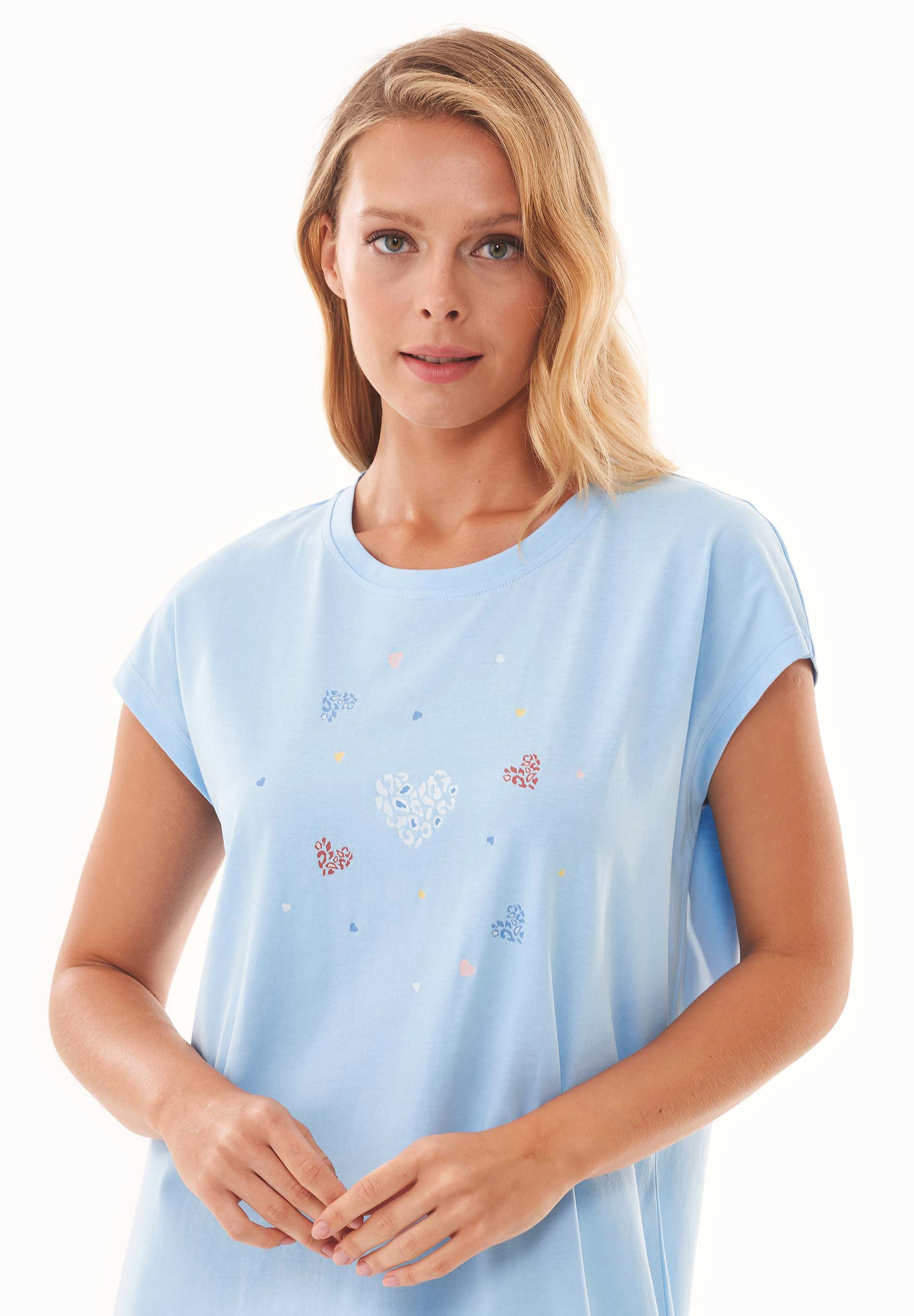 DANVEER | Nachthemd aus Bio-Baumwolle mit Print