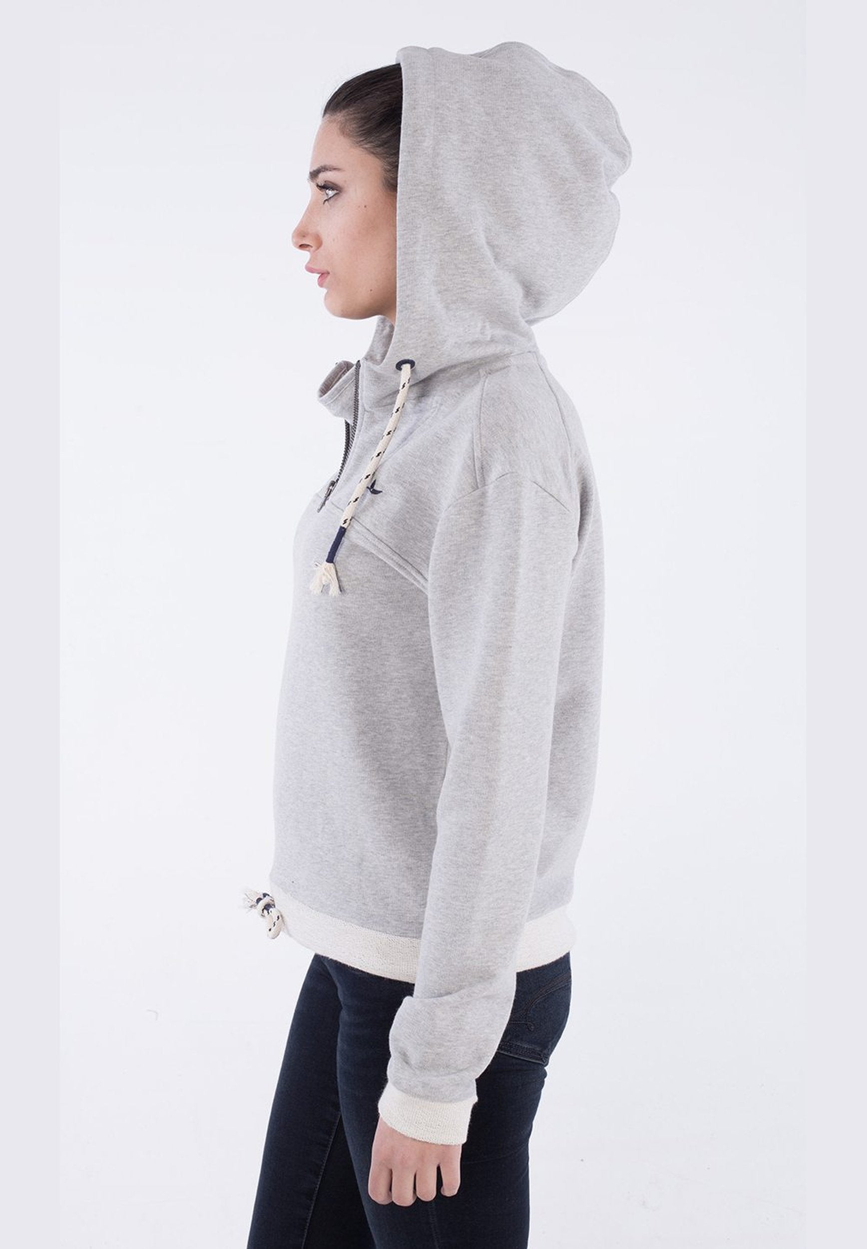 Zipper Mit Hoodie aus Bio-Baumwolle