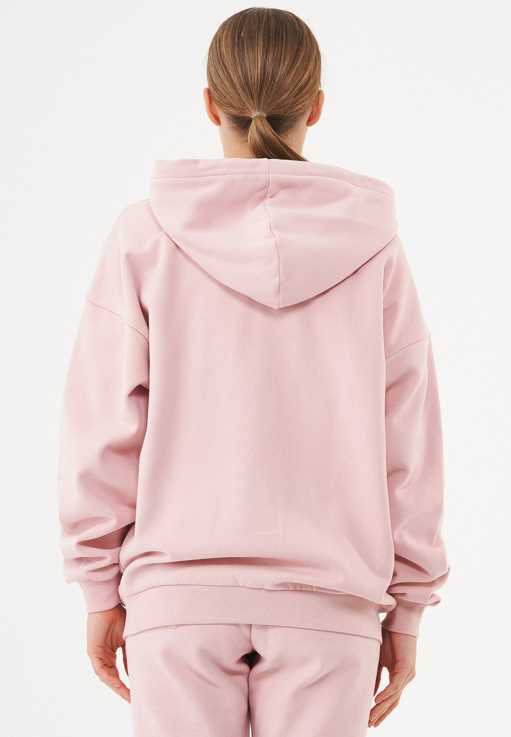 ESSENTIALS-JALE- Soft Touch Sweatjacke aus Bio-Baumwolle