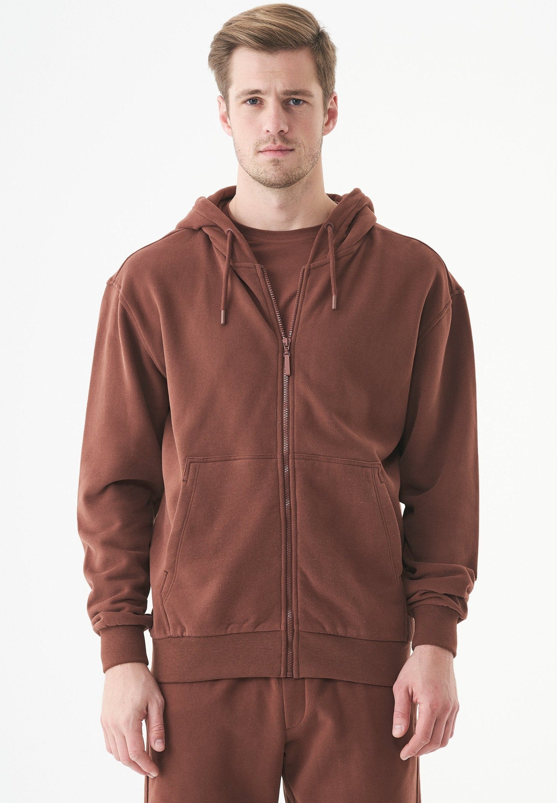 JUNDA Unisex Soft Touch Sweatjacke aus Bio-Baumwolle