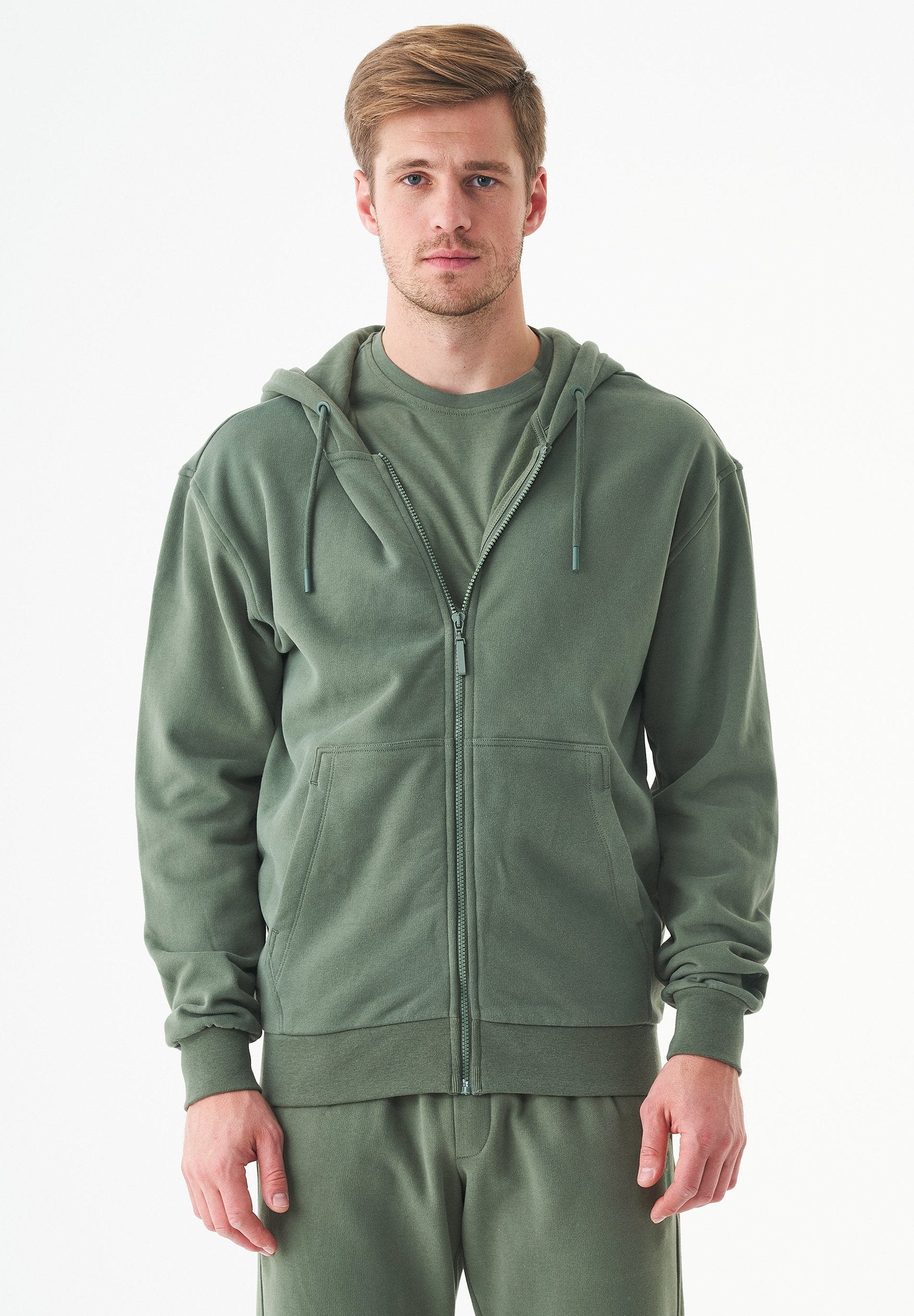 JUNDA Unisex Soft Touch Sweatjacke aus Bio-Baumwolle