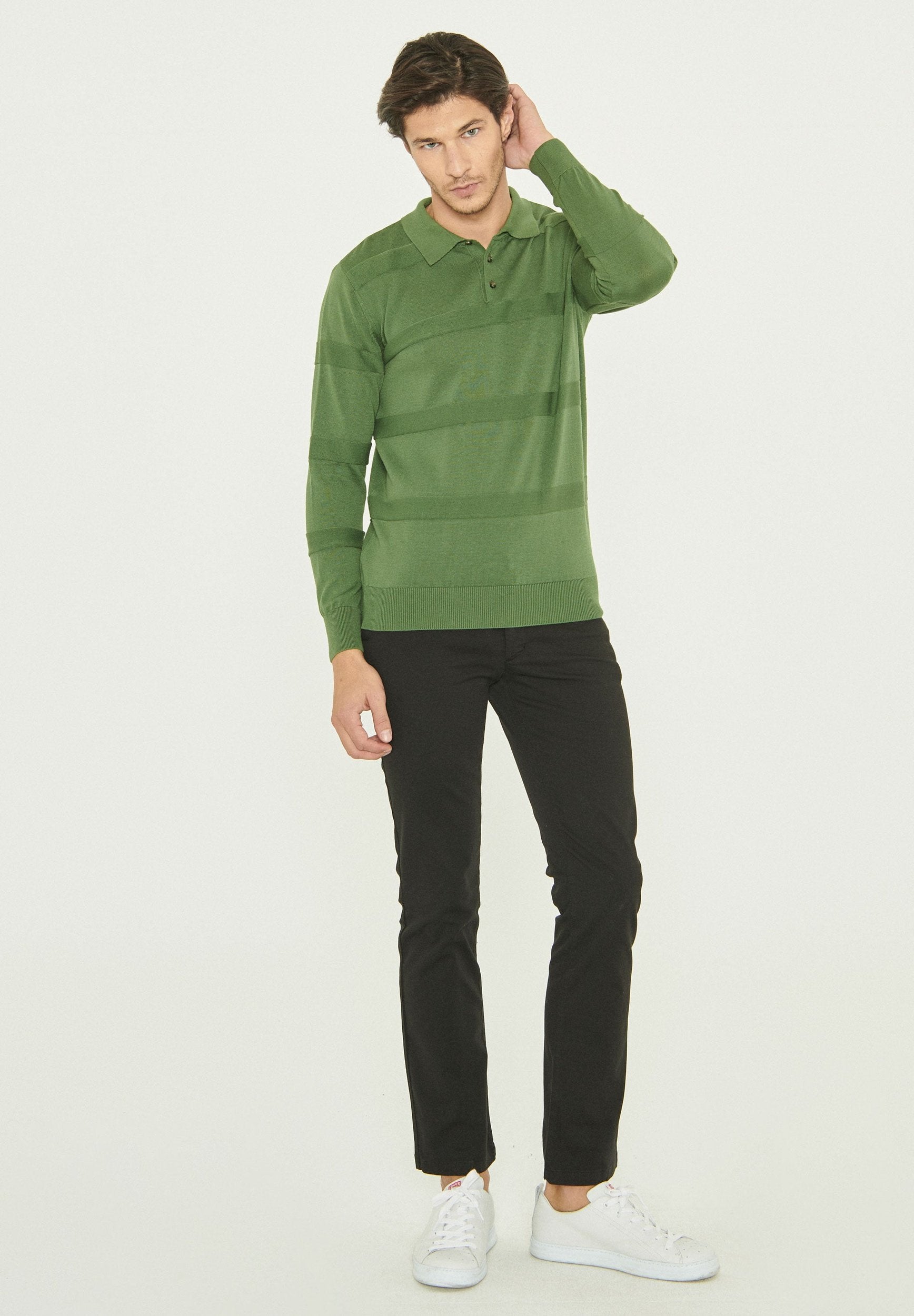 Polokragenpullover aus Bio-Baumwolle