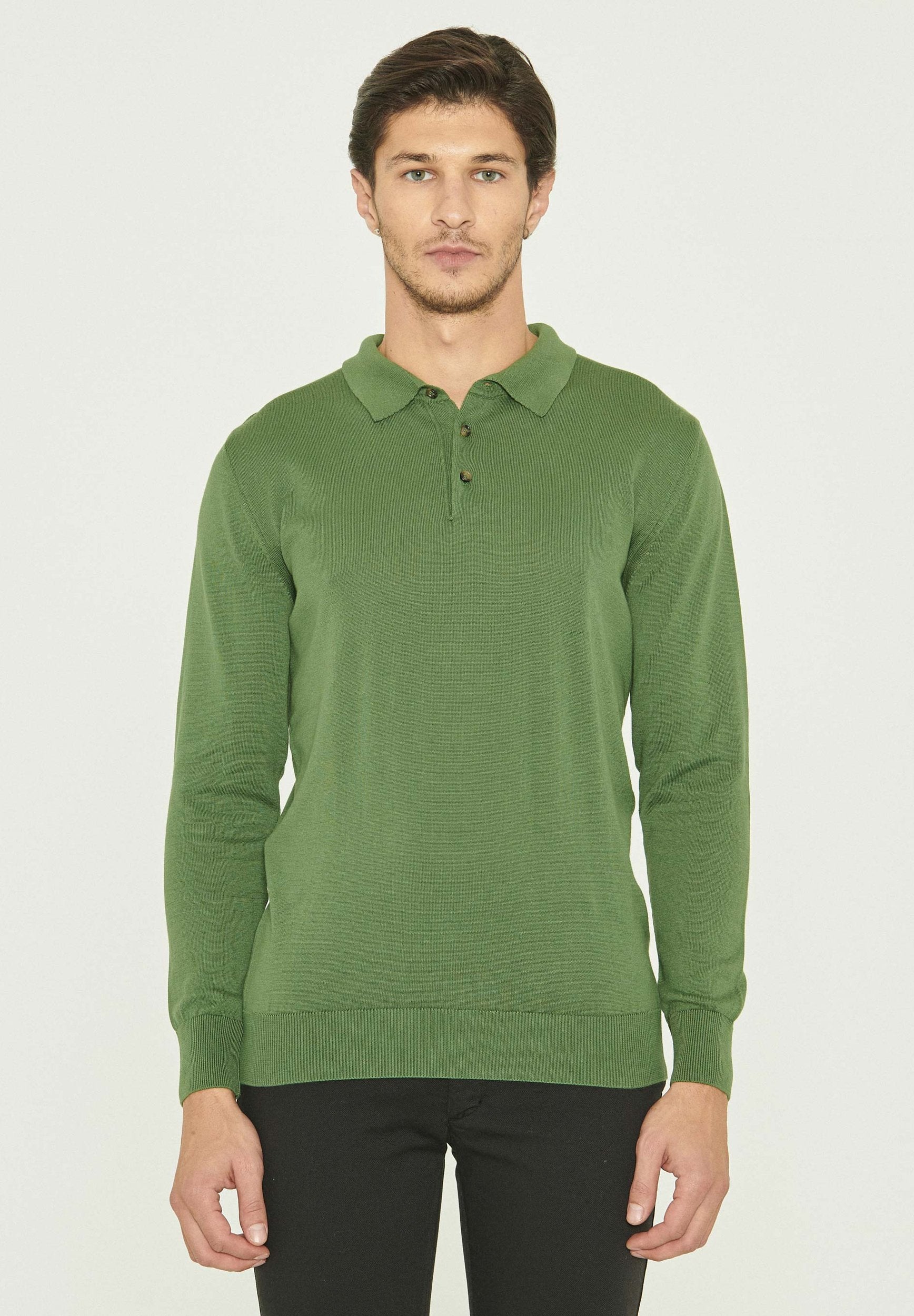 Polokragenpullover  aus Bio-Baumwolle