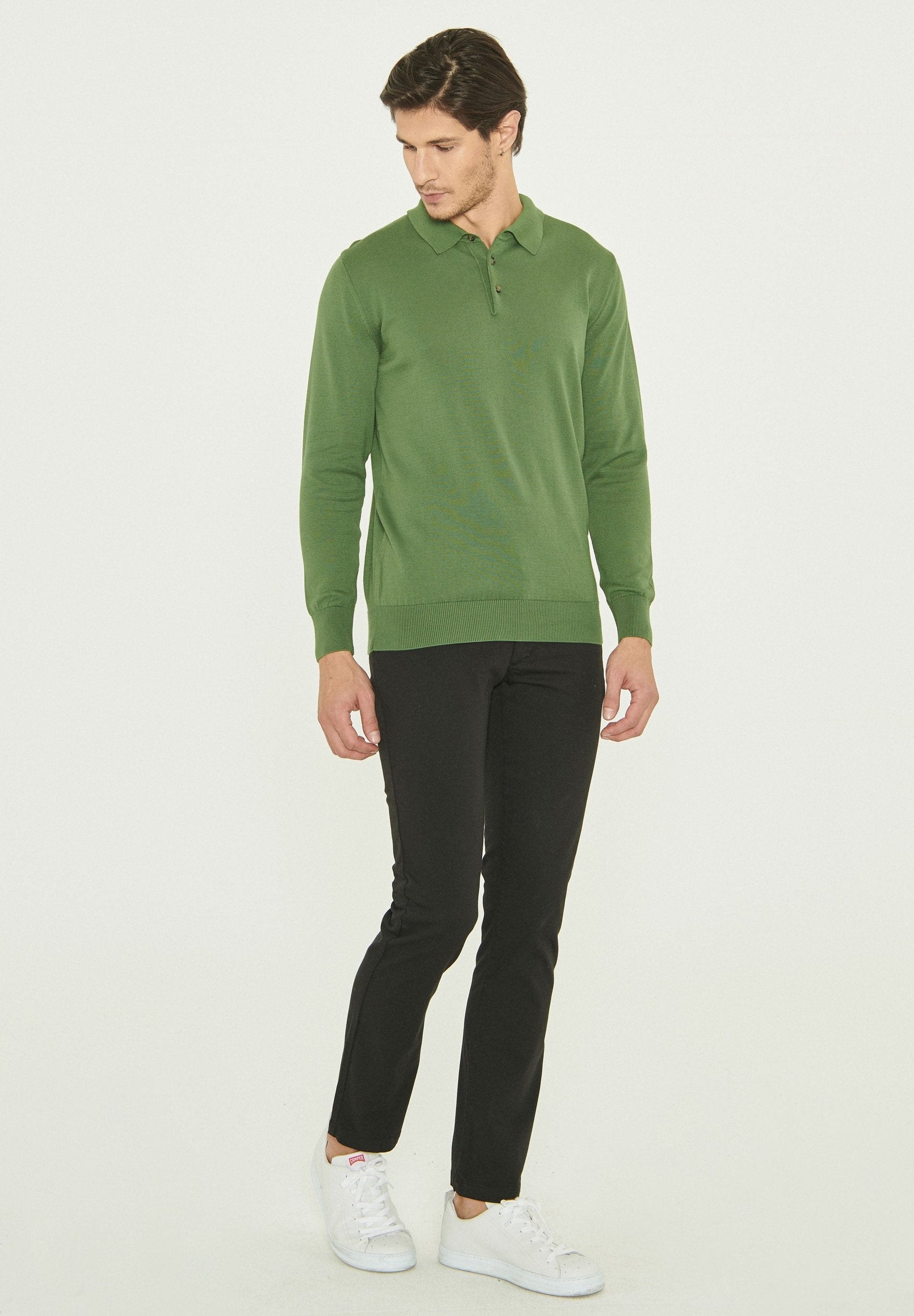 Polokragenpullover  aus Bio-Baumwolle