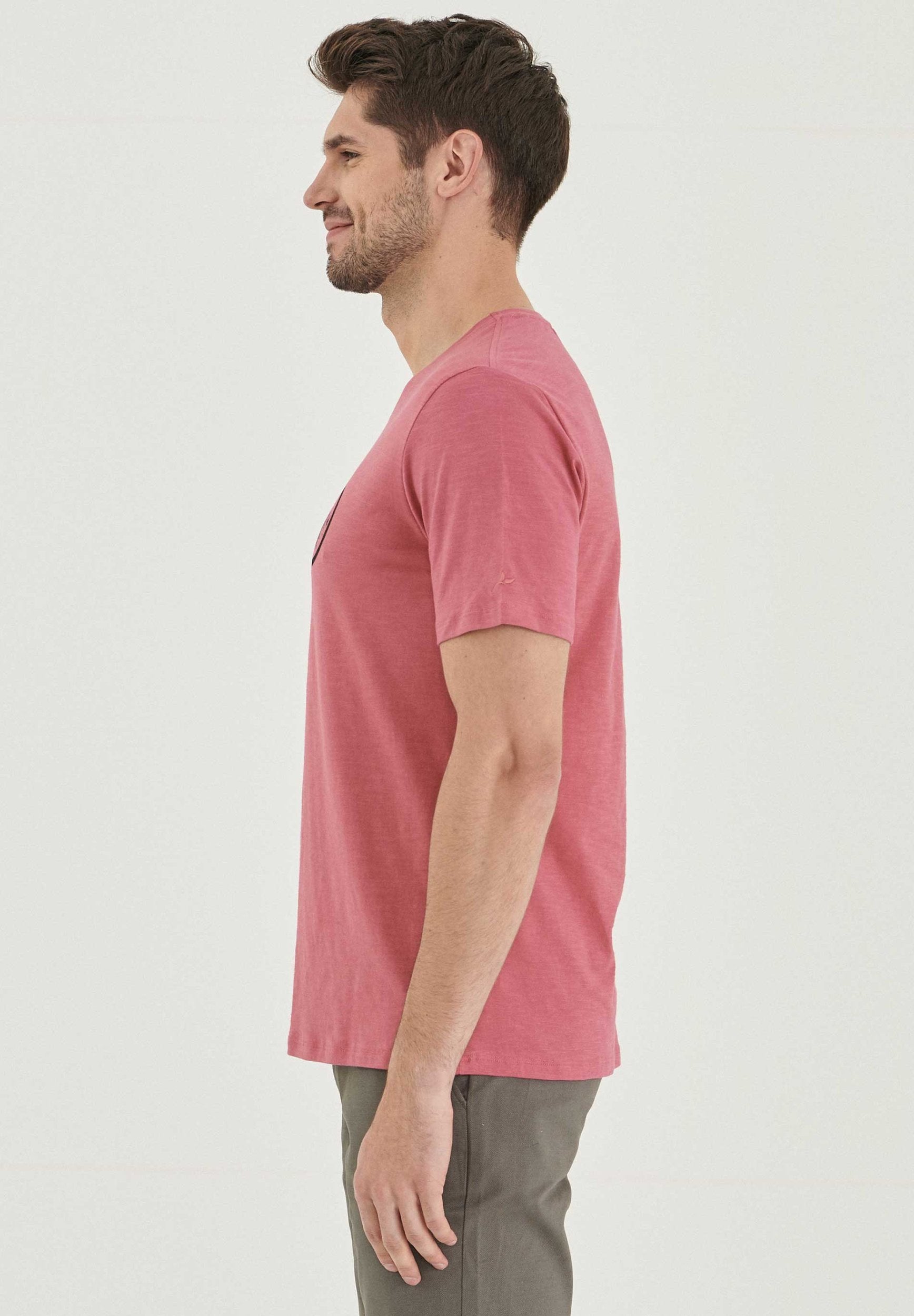 T-Shirt aus Bio-Baumwolle mit V-Ausschnitt