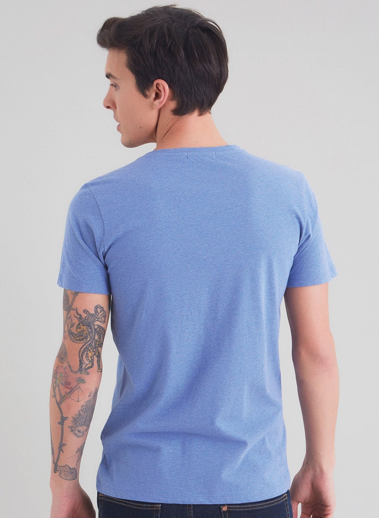Kurzarm T-Shirt vorne mit Dreieck-Print aus Bio-Baumwolle
