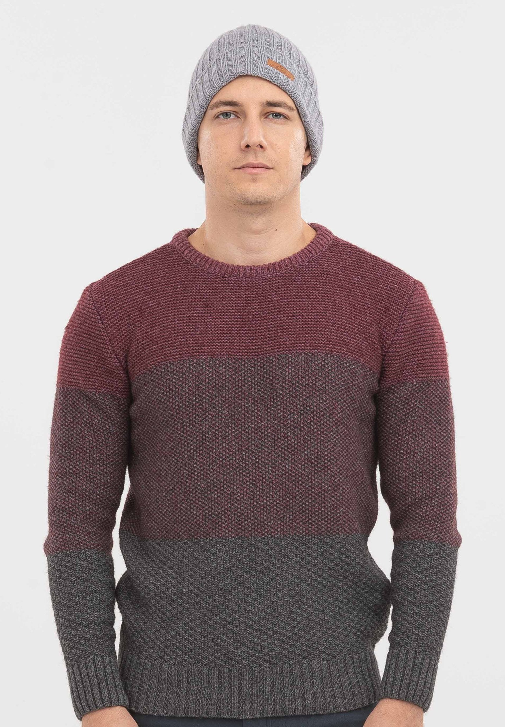 Strick-Beanie aus Bio-Merinowolle und Bio-Baumwolle