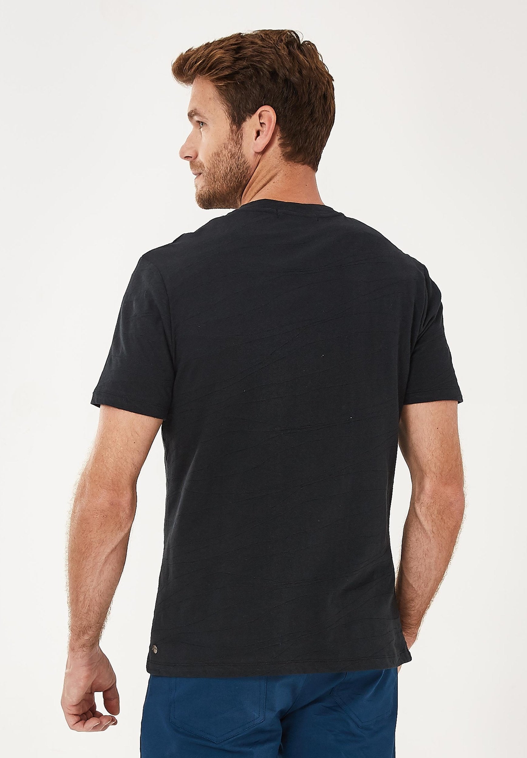 T-Shirt aus Bio-Baumwolle in Jacquard-Struktur