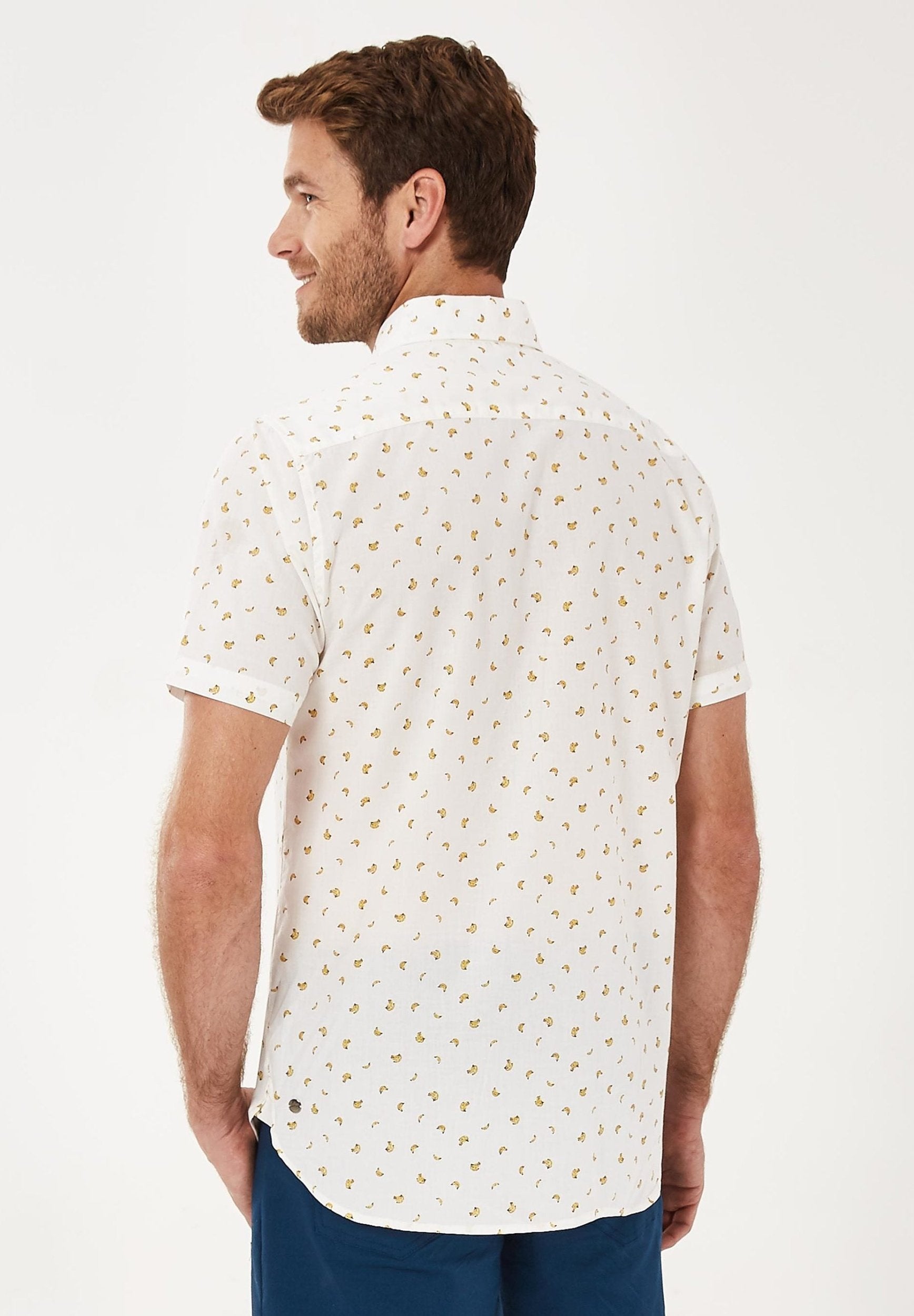 Kurzarm-Hemd aus Bio-Baumwolle mit Allover-Print