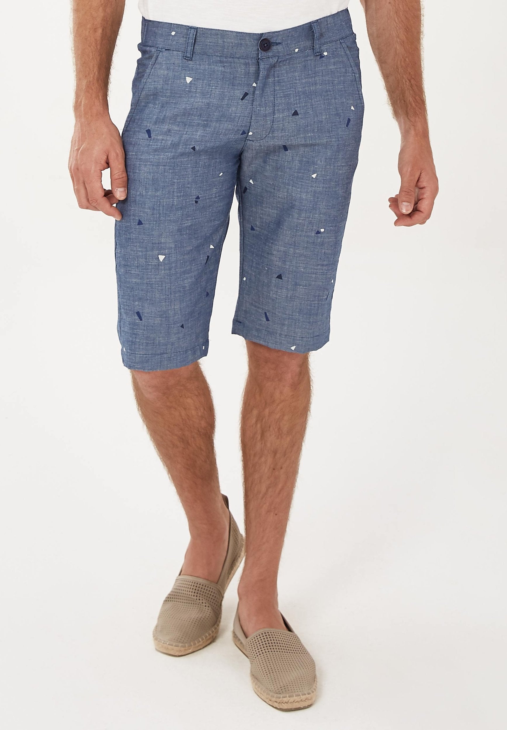 Shorts aus Bio-Baumwolle in Denim-Optik