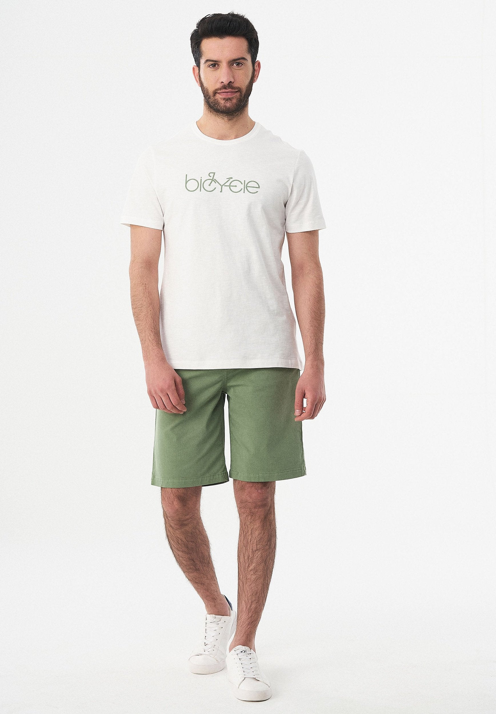 T-Shirt aus Bio-Baumwolle mit Fahrrad-Print