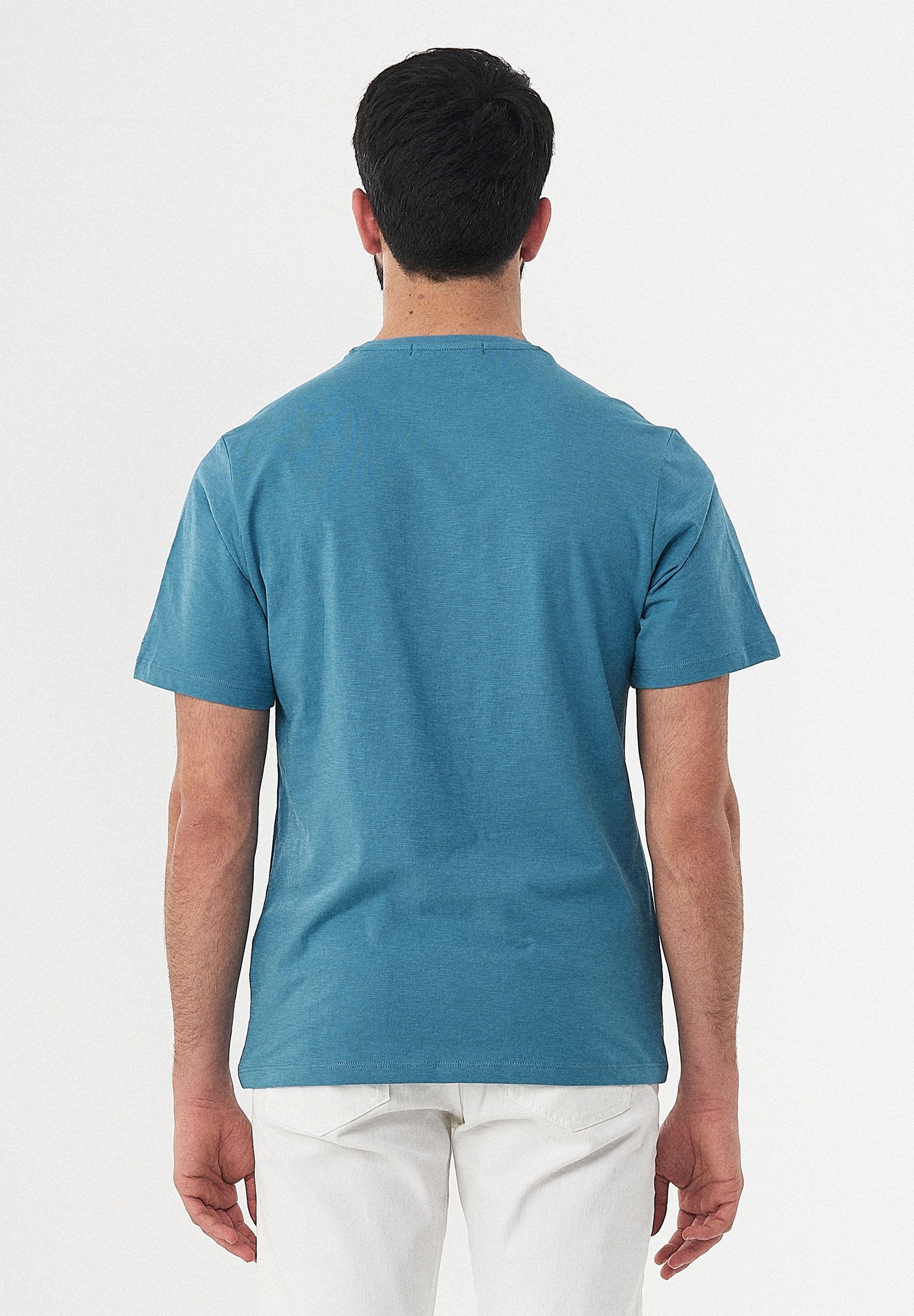 T-Shirt aus Bio-Baumwolle mit Kamera-Print