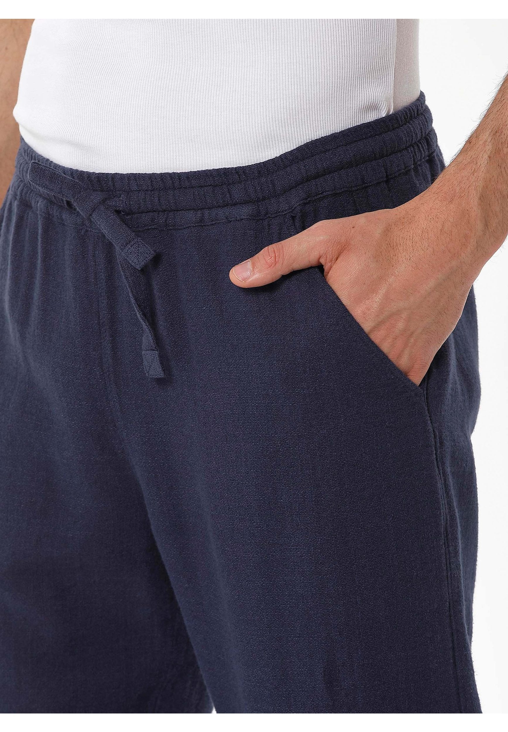 Hose aus Leinen-Bio Baumwolle Mix