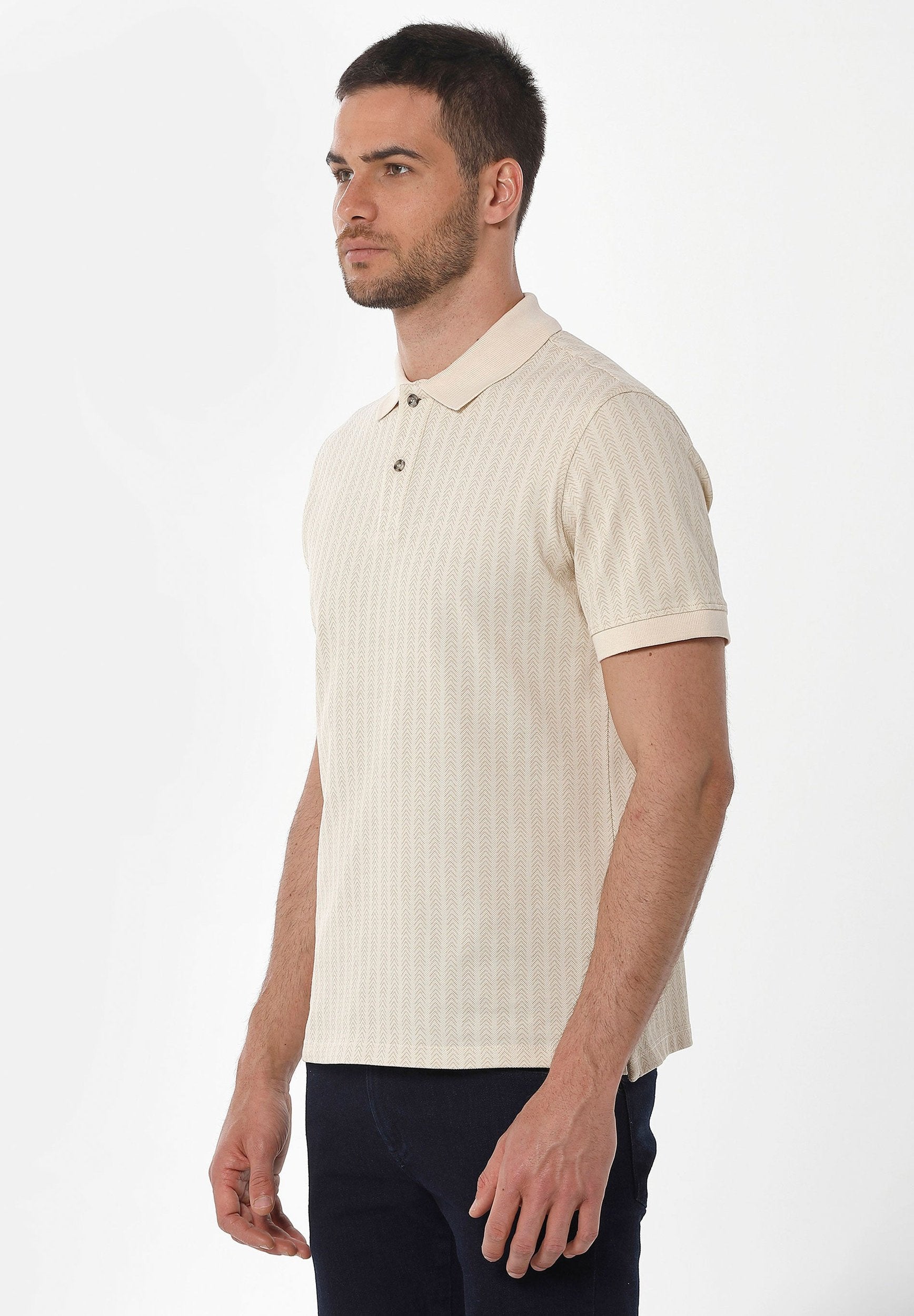 Poloshirt aus Bio-Baumwolle mit Allover-Print