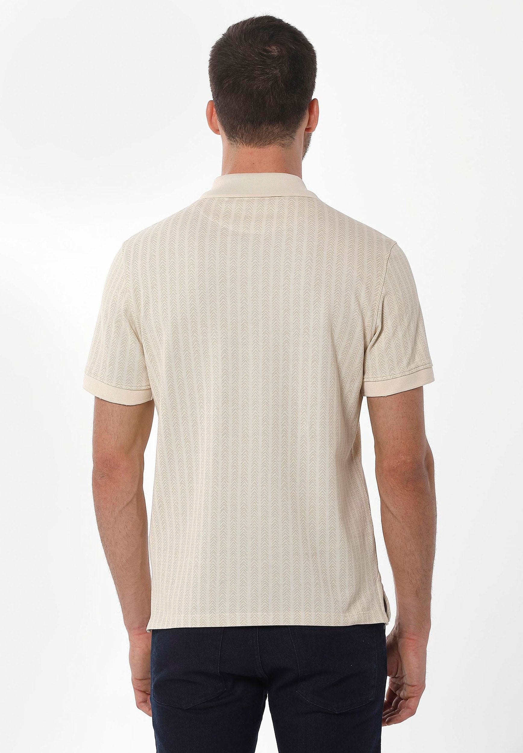 Poloshirt aus Bio-Baumwolle mit Allover-Print